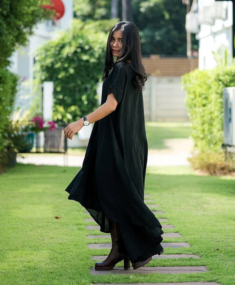 Black Cotton Dress