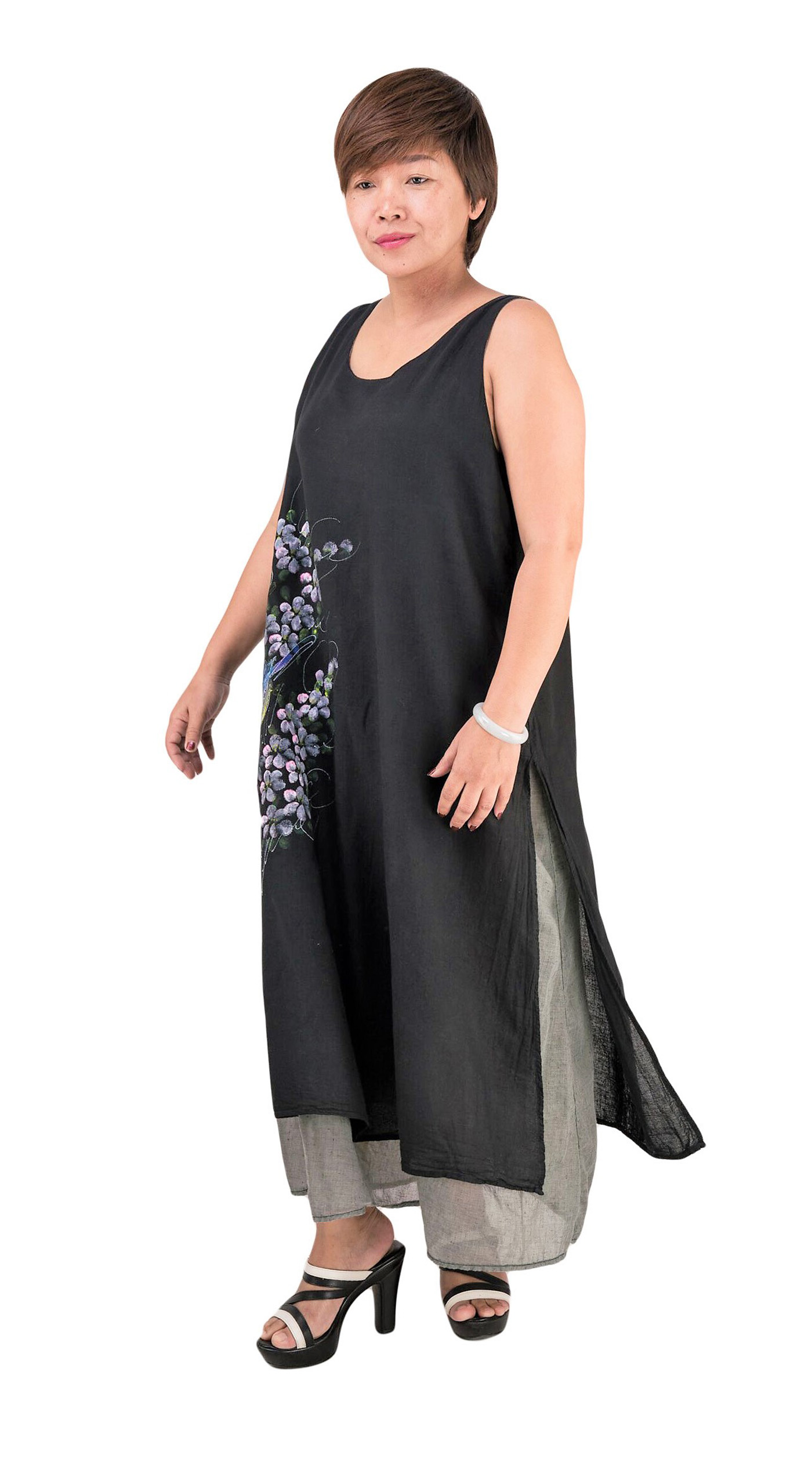 Long Black Cotton Dress