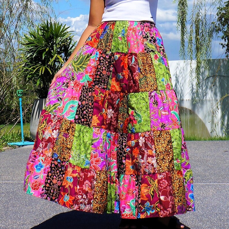 Floral Patchwork Skirt