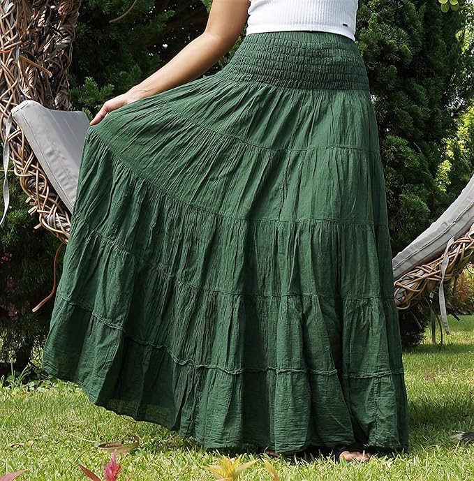 Green Cotton Skirt