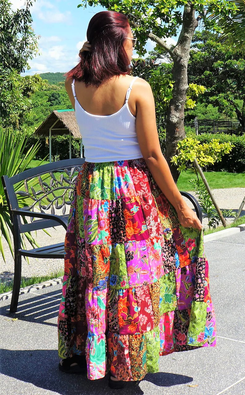 Floral Patchwork Skirt