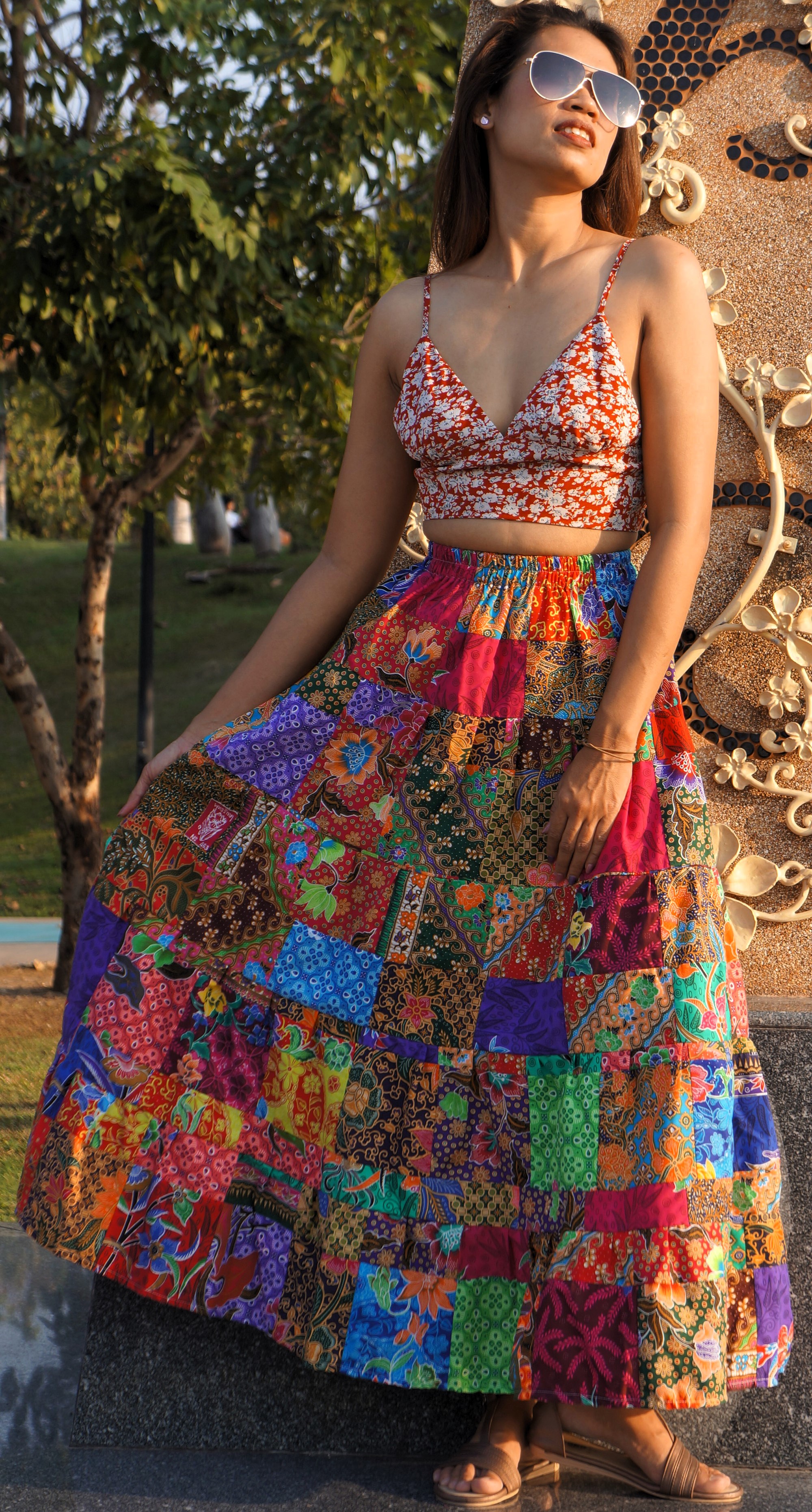 Patchwork Skirt Multicolored