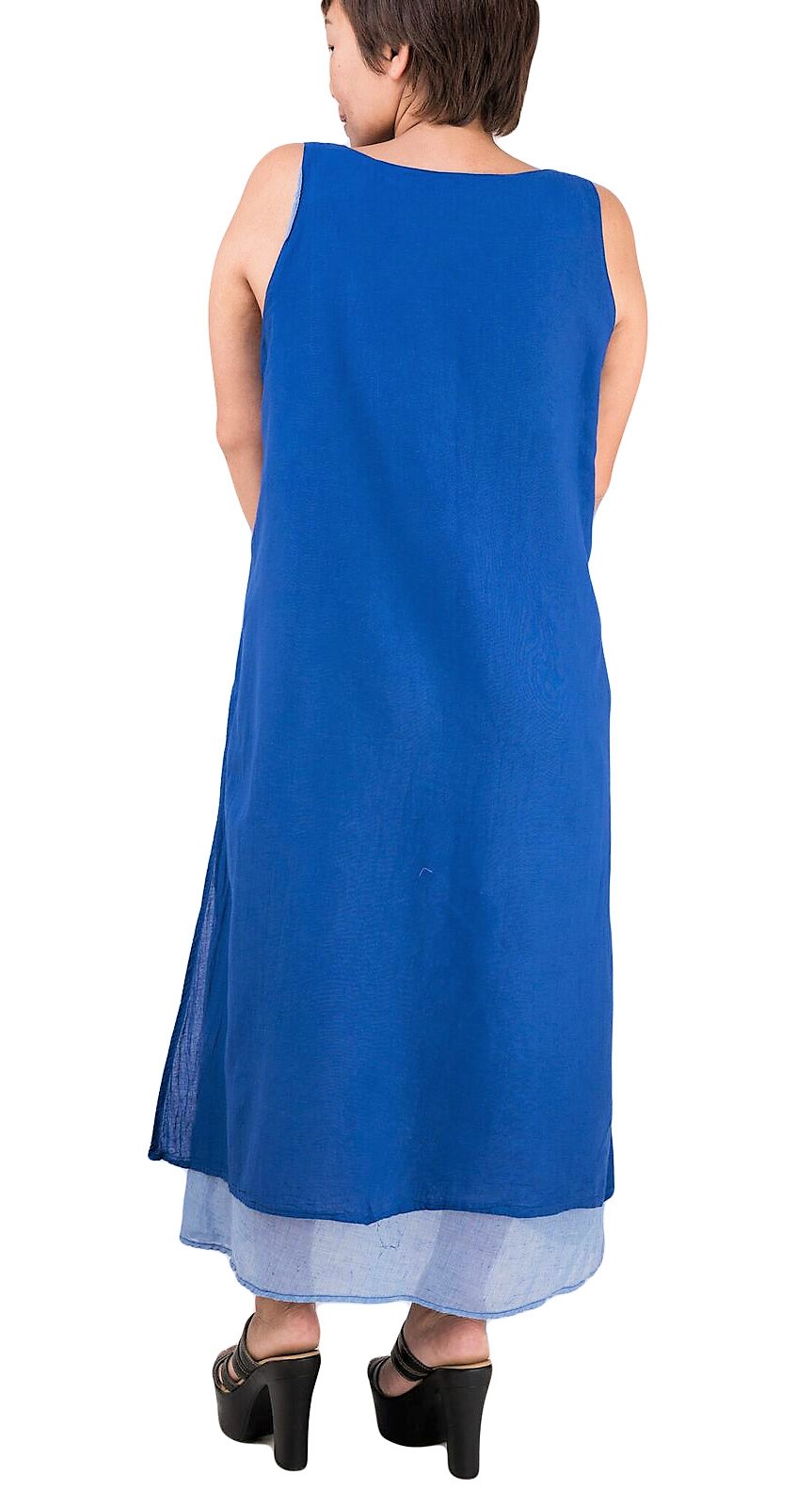 Long Blue Cotton Dress