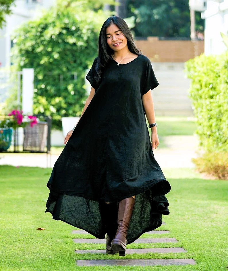 Black Cotton Dress