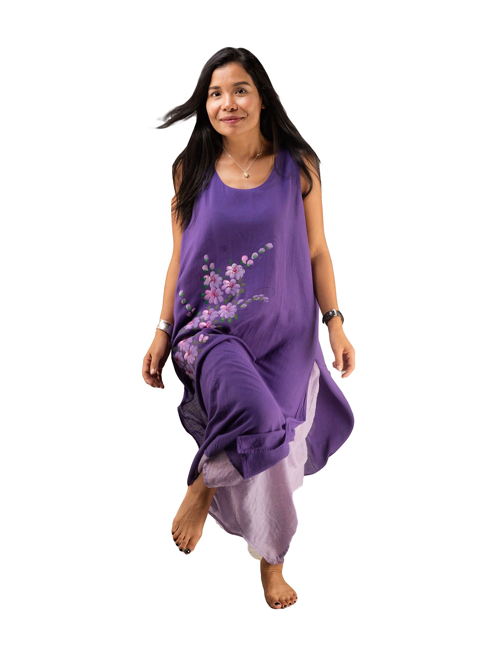 Purple Cotton Dress