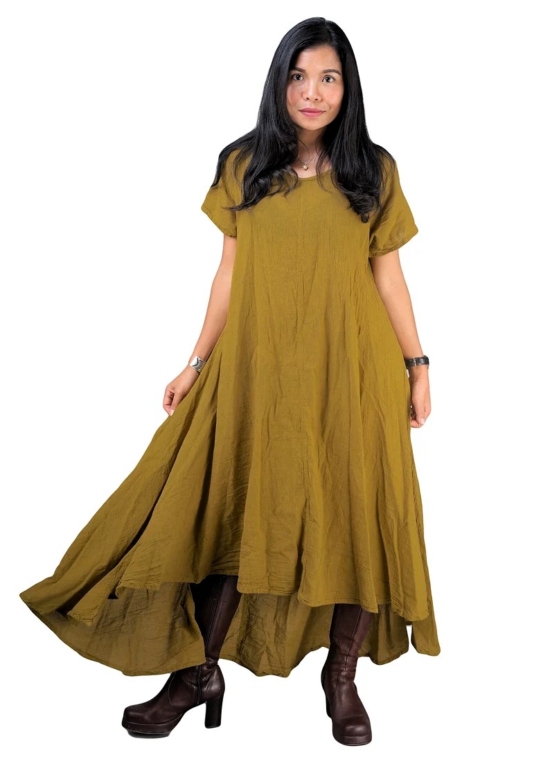 Gold Cotton Dress