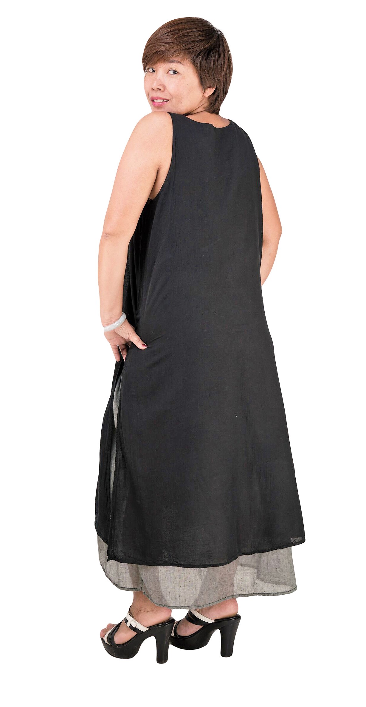 Long Black Cotton Dress