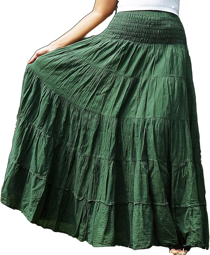 Green Cotton Skirt