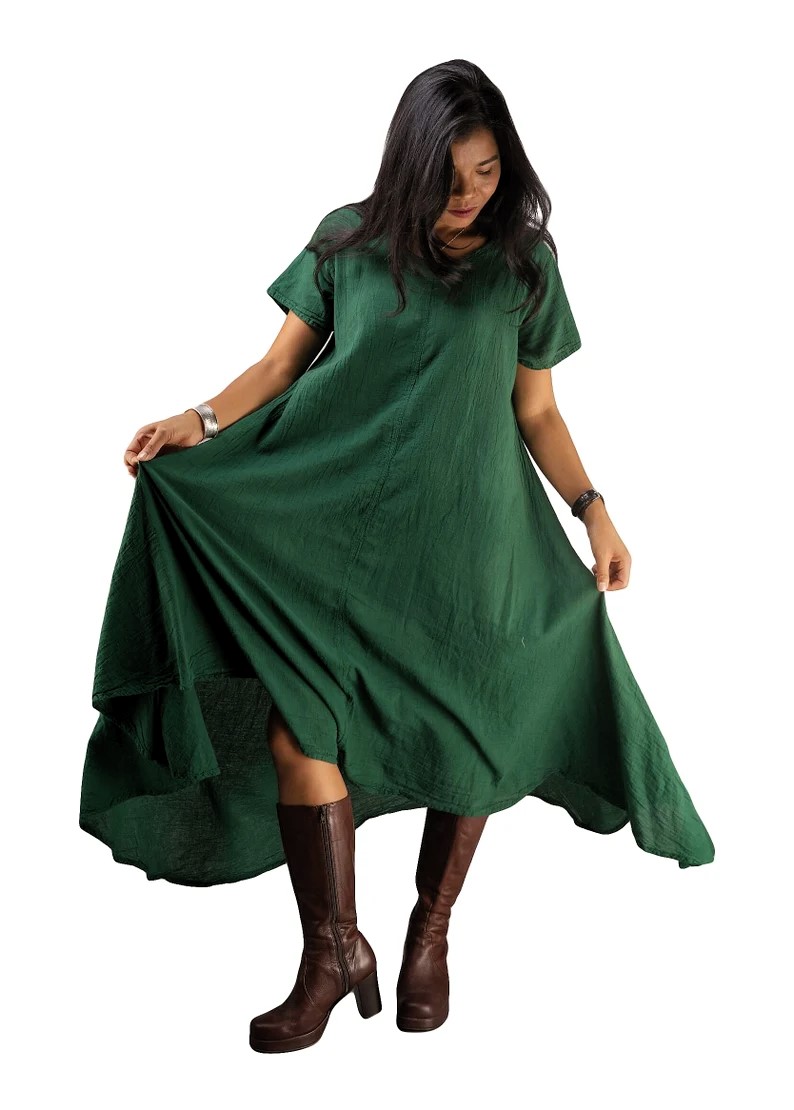 Green Cotton Dress