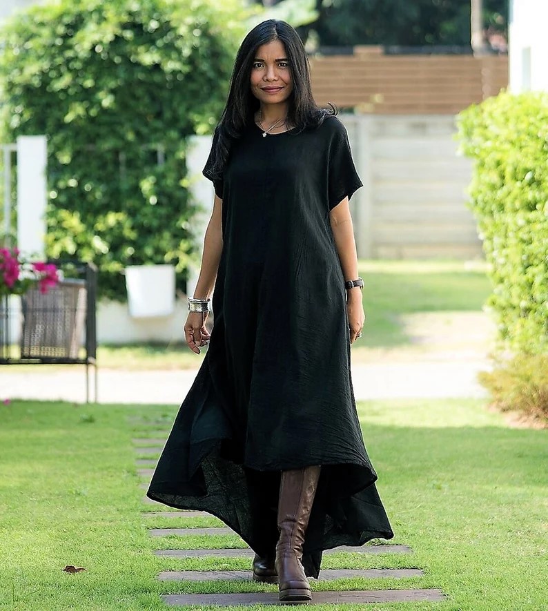 Black Cotton Dress
