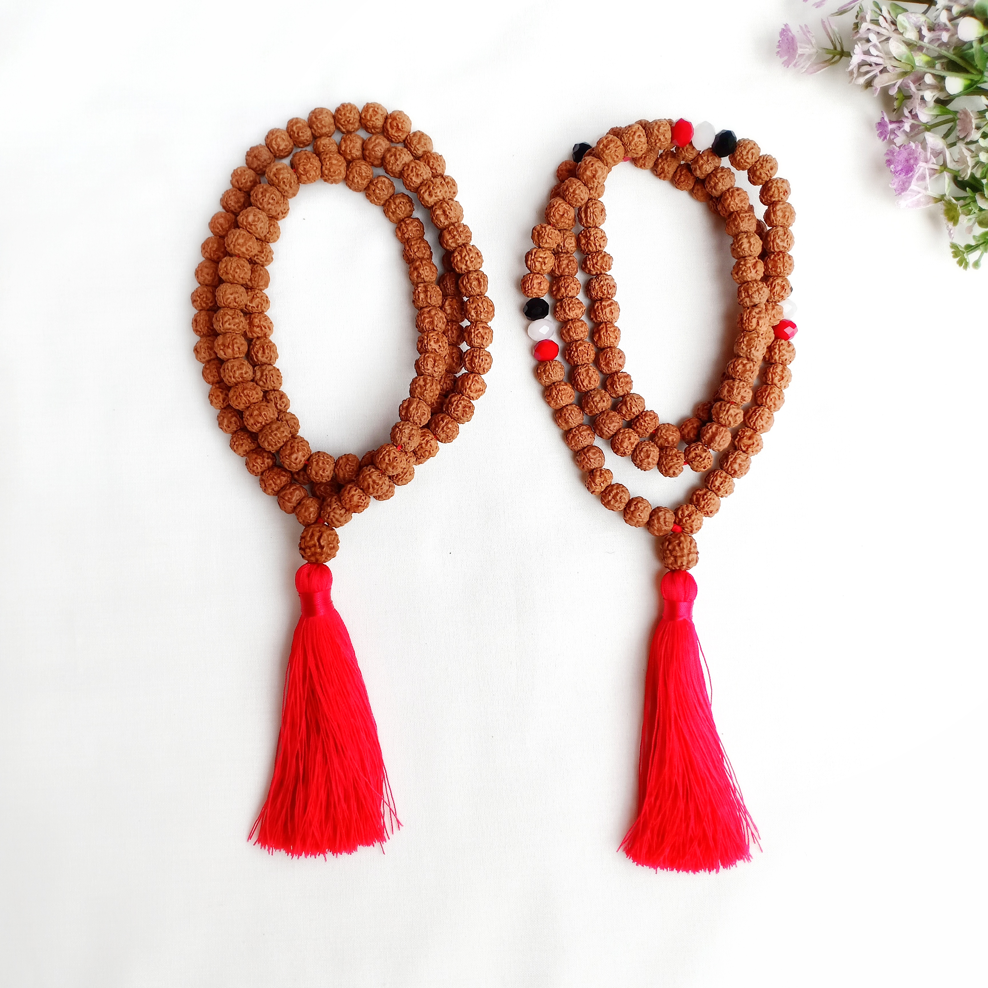 Kalung Rudraksa Japamala 108 Biji Genitri Asli Khas Bali