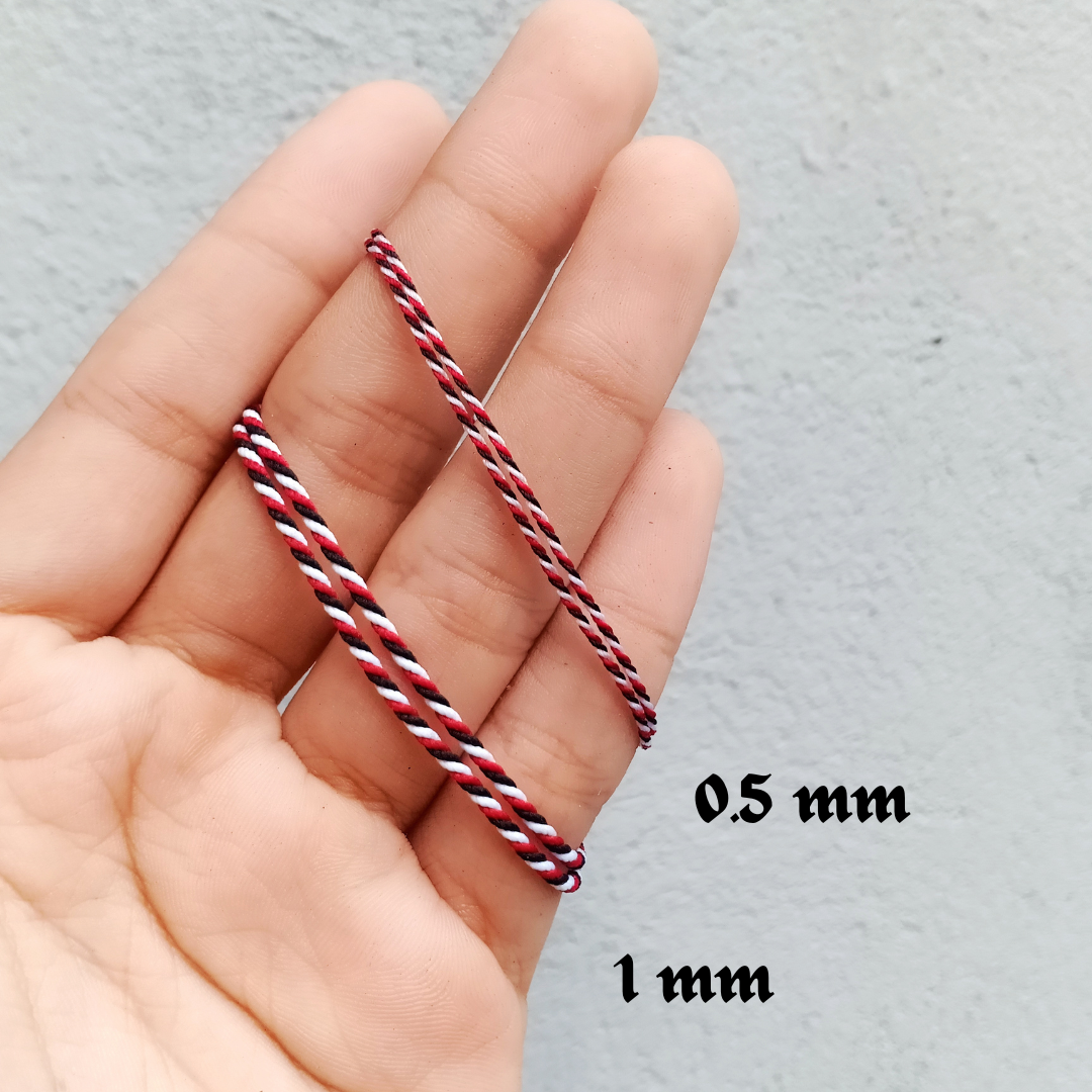 Gelang Tridatu Split Model Serut Adjustable 2 mm Anti Air