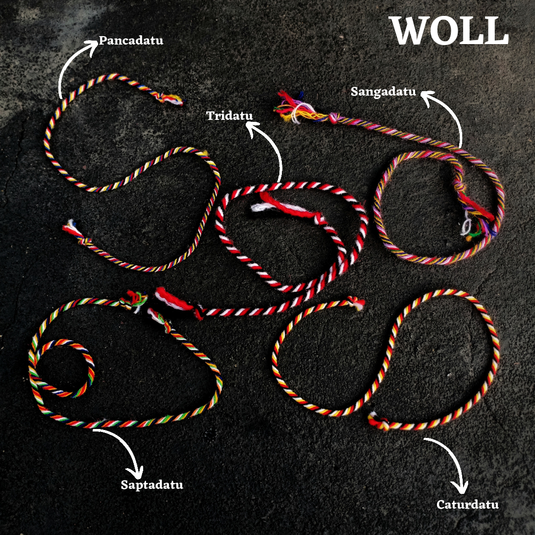 THE TRUE ORIGIN Gelang Asli Khas Bali Model Ikat Sendiri Bahan Benang Woll & Katun