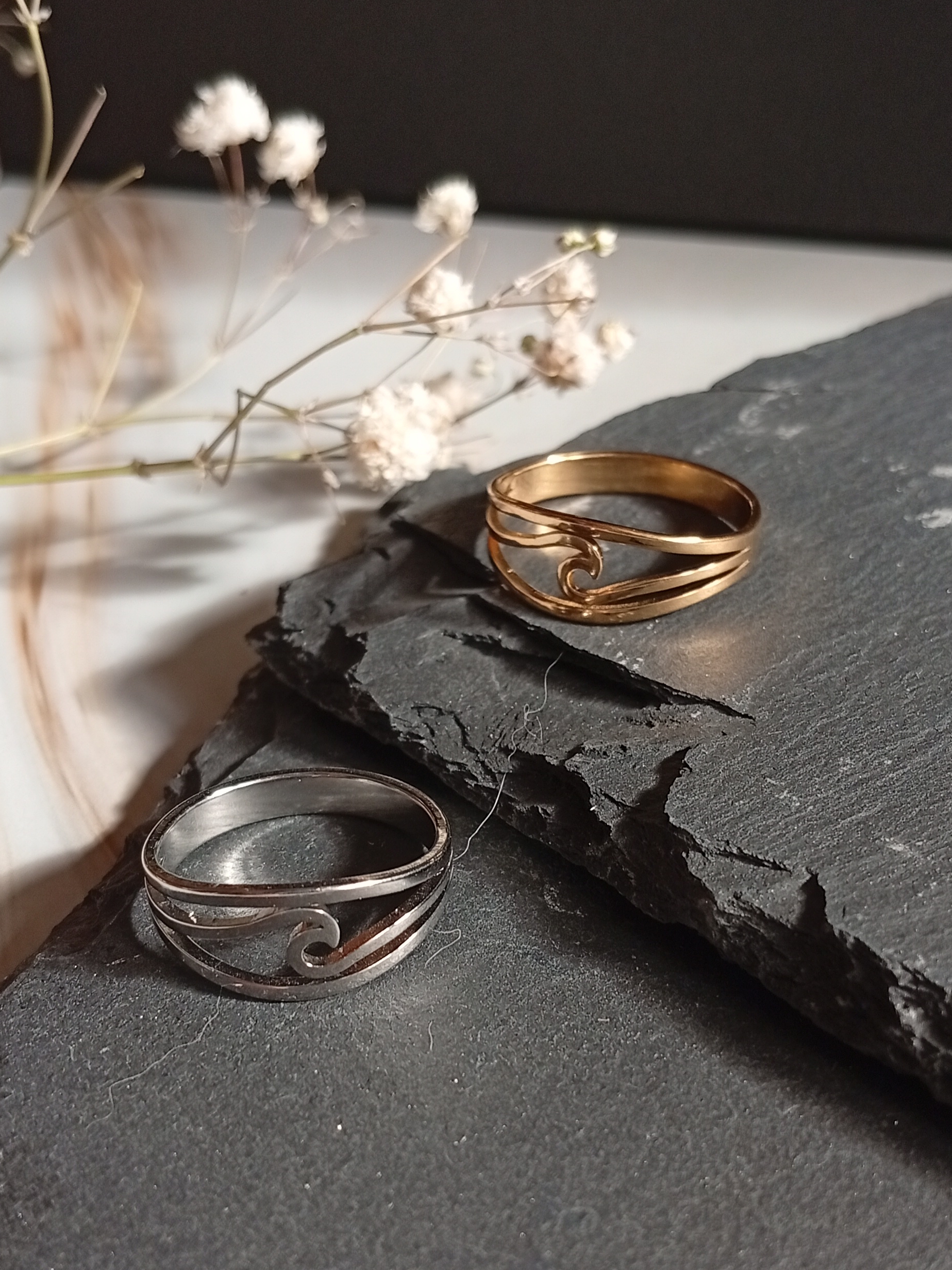 Edelstahl-Ring "Welle"