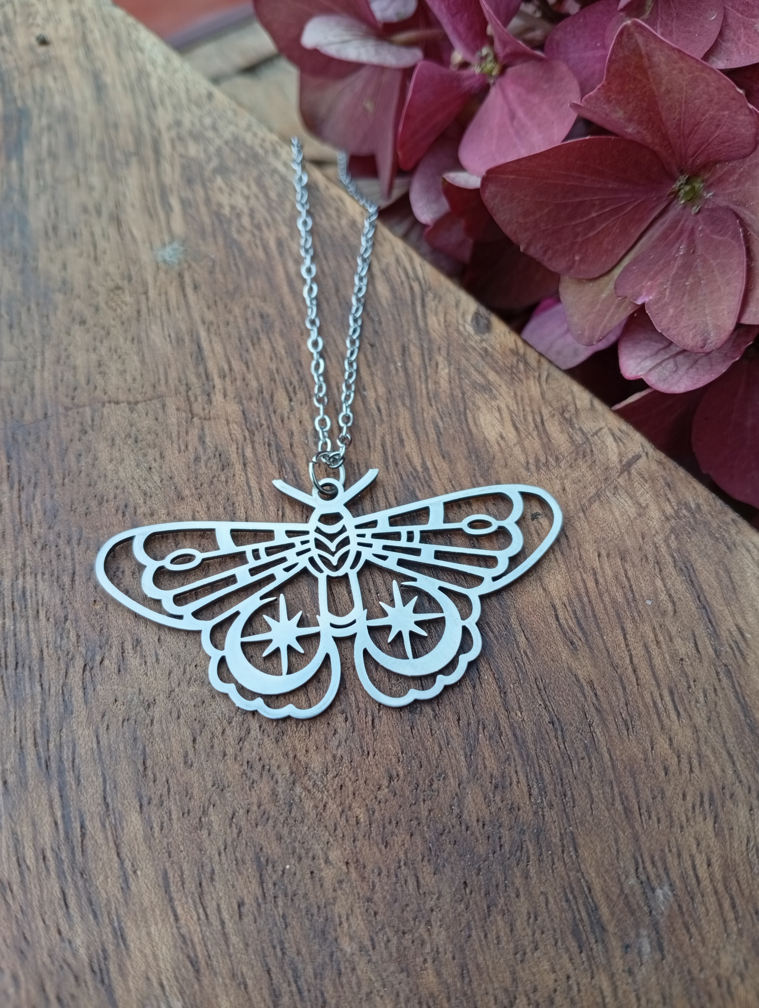 Edelstahlhalskette "Schmetterling"