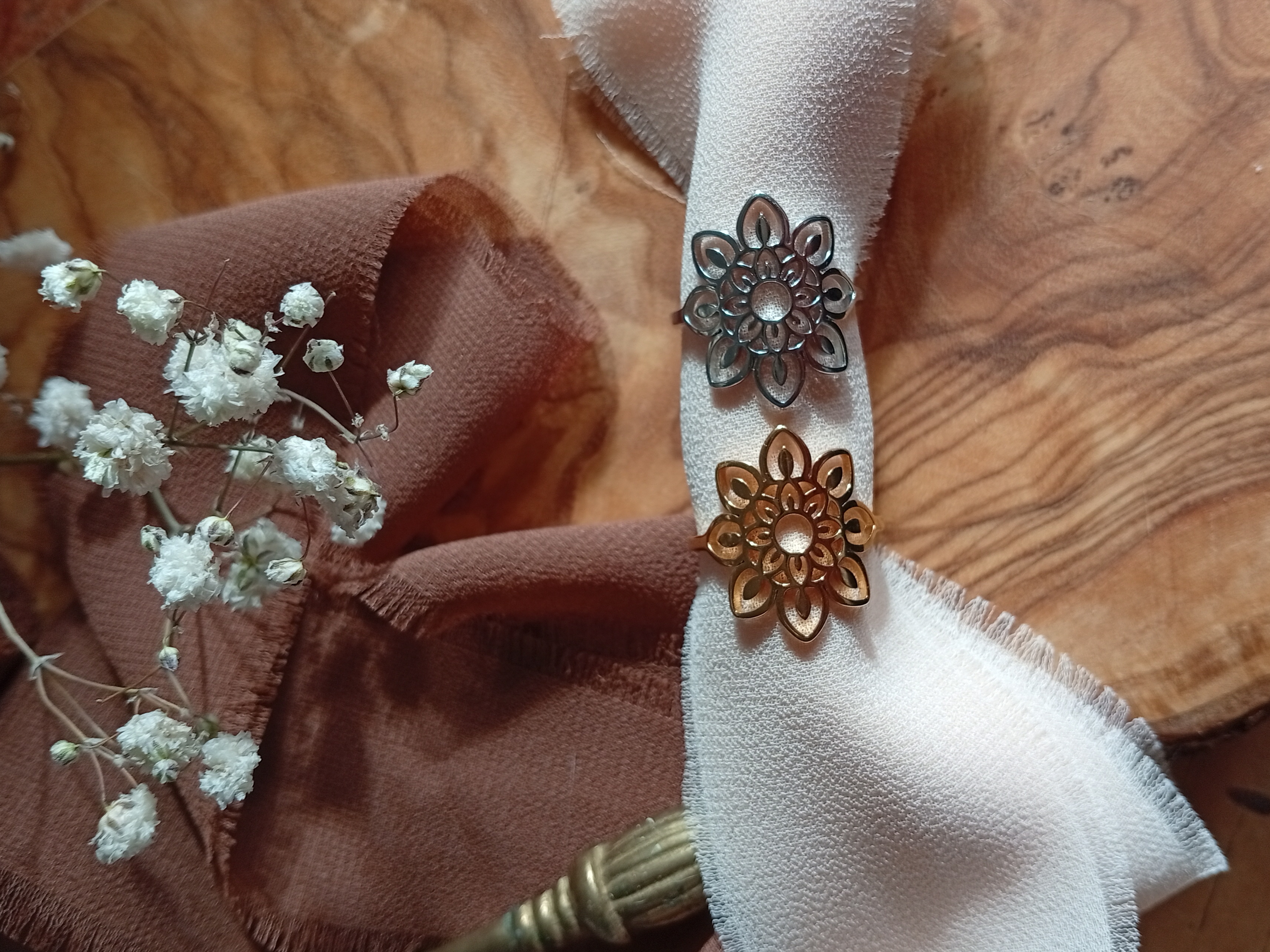 Edelstahl-Ring "Mandala"