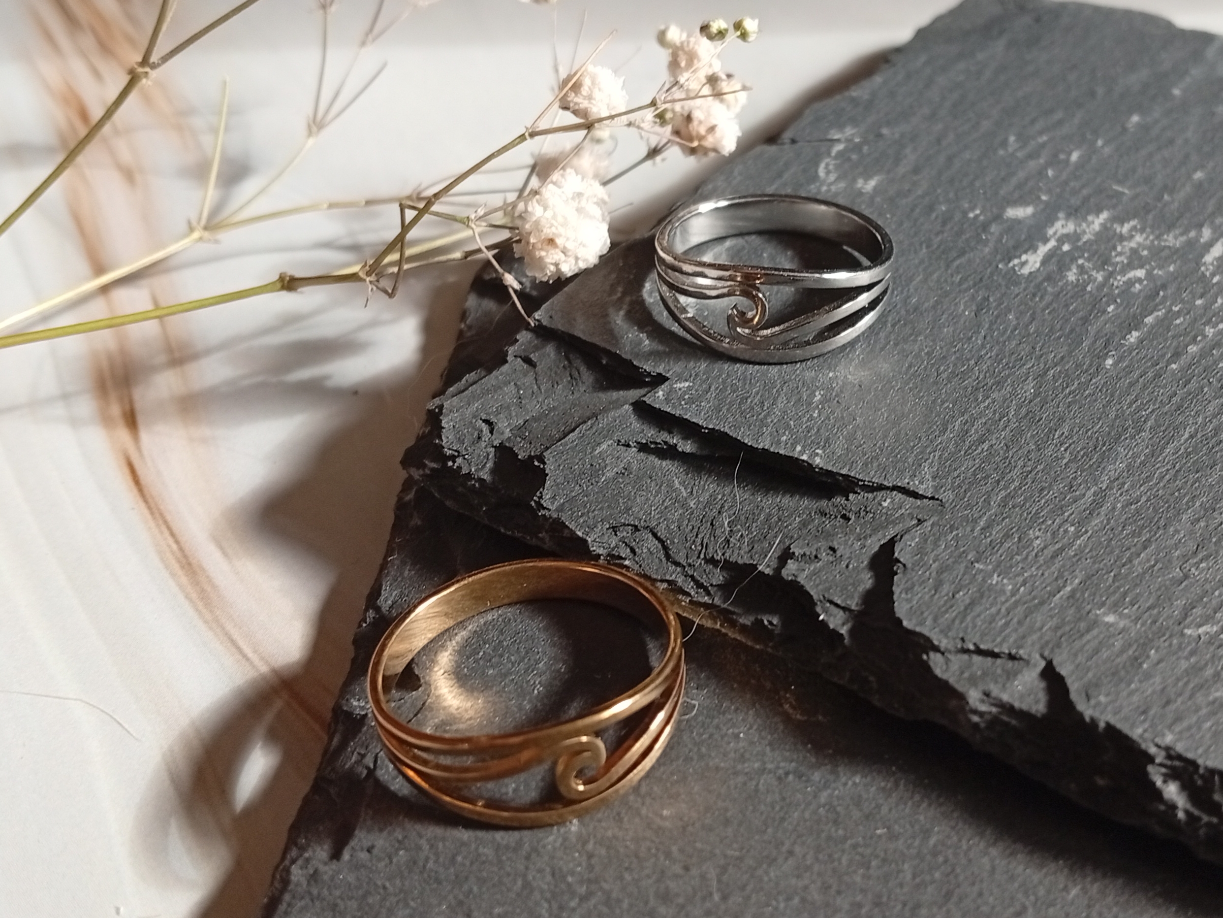 Edelstahl-Ring "Welle"