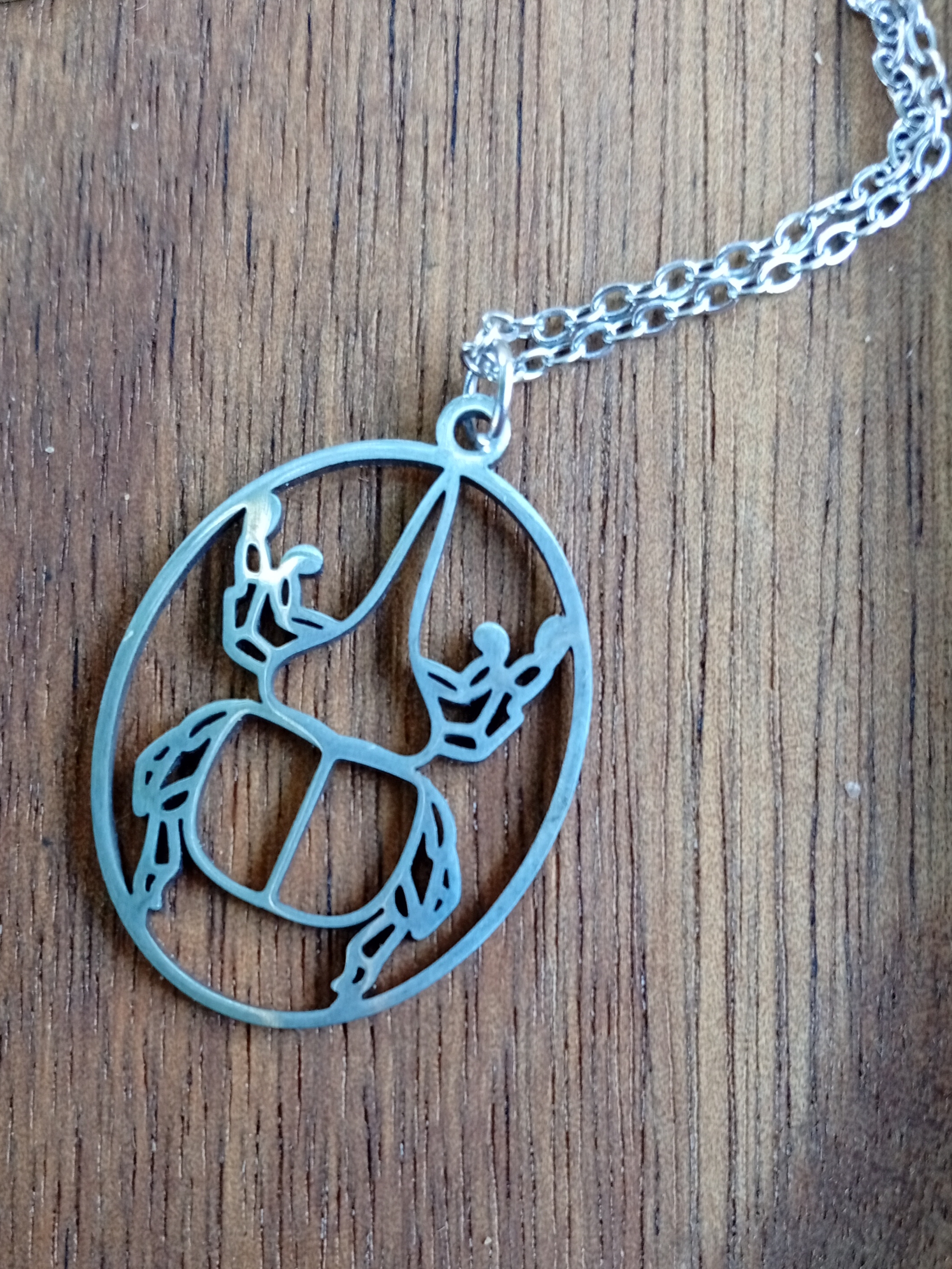 Edelstahlhalskette "Nashornkäfer"