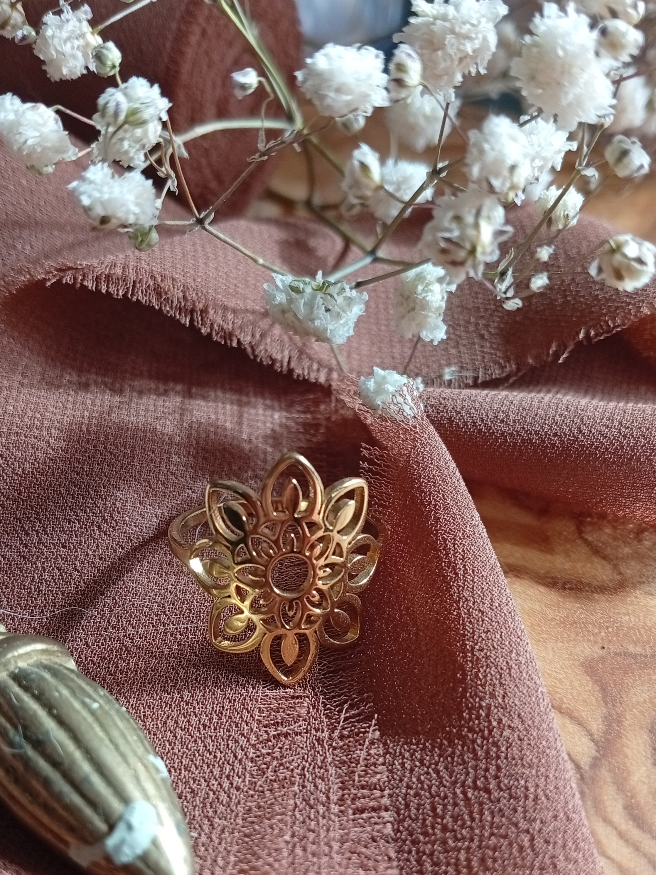 Edelstahl-Ring "Mandala"