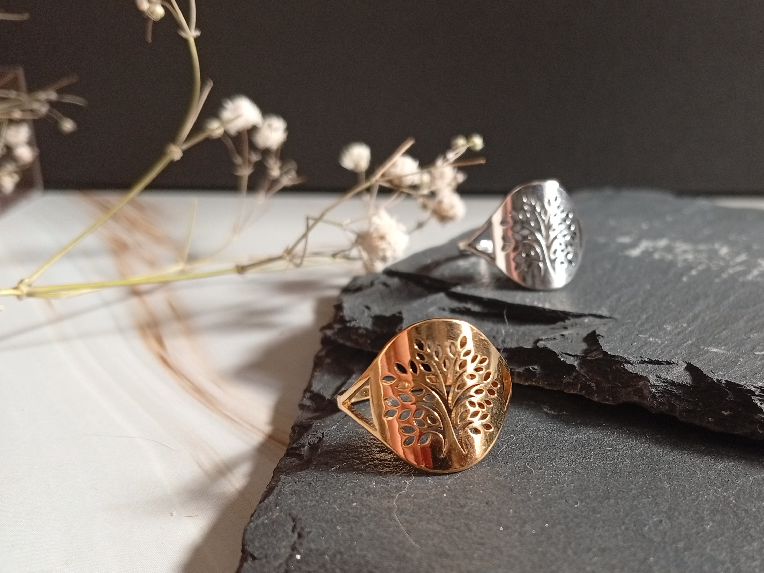 Edelstahl-Ring "Wachstum"