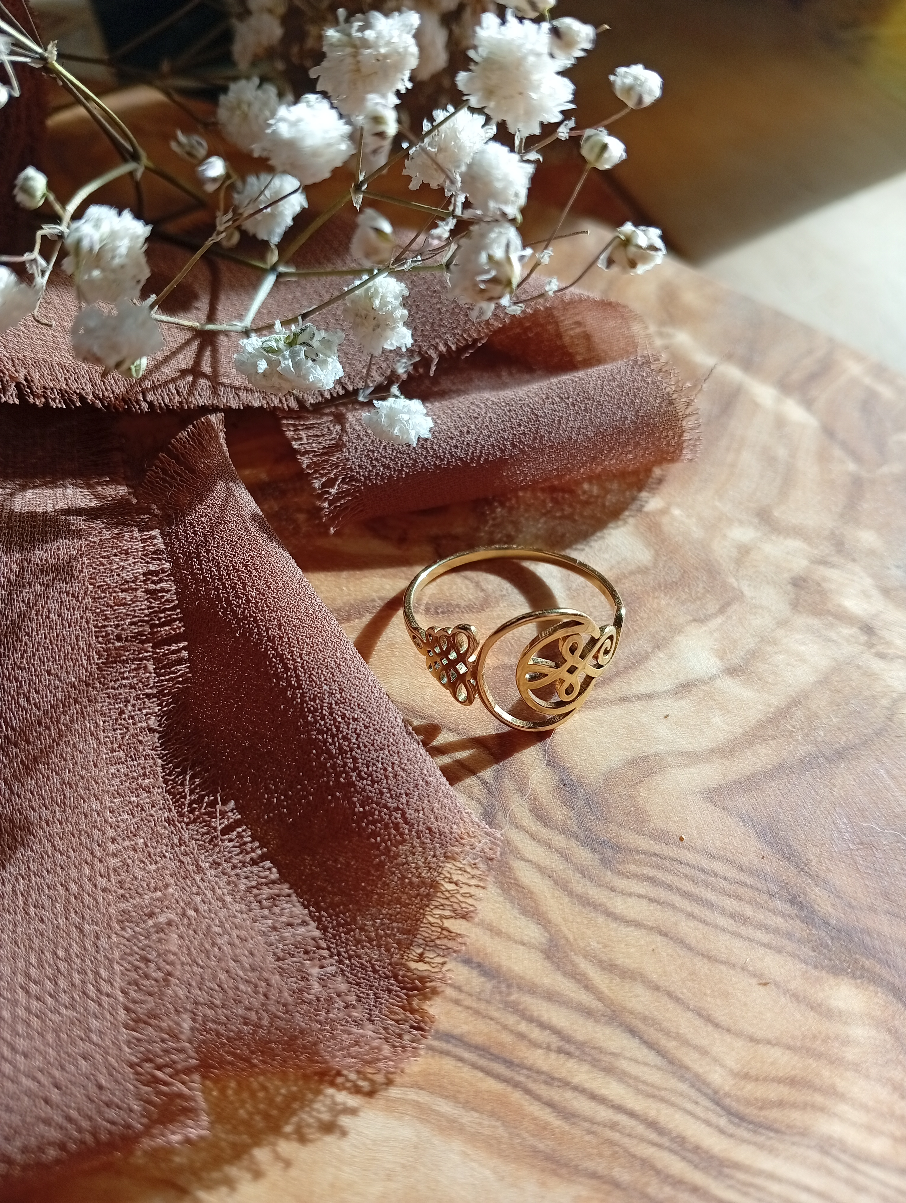 Edelstahl-Ring " Unalome"