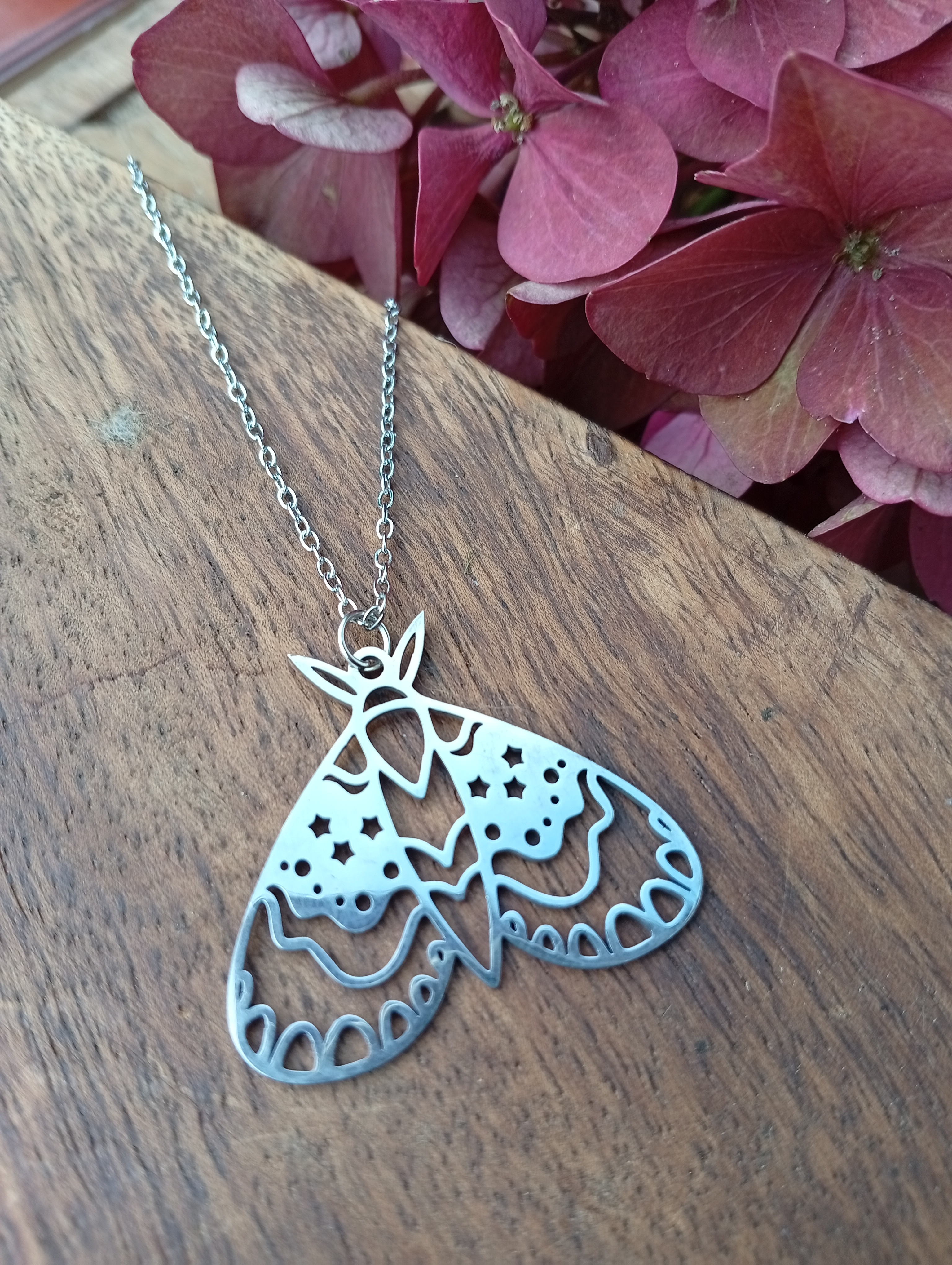 Edelstahlhalskette "Motte"