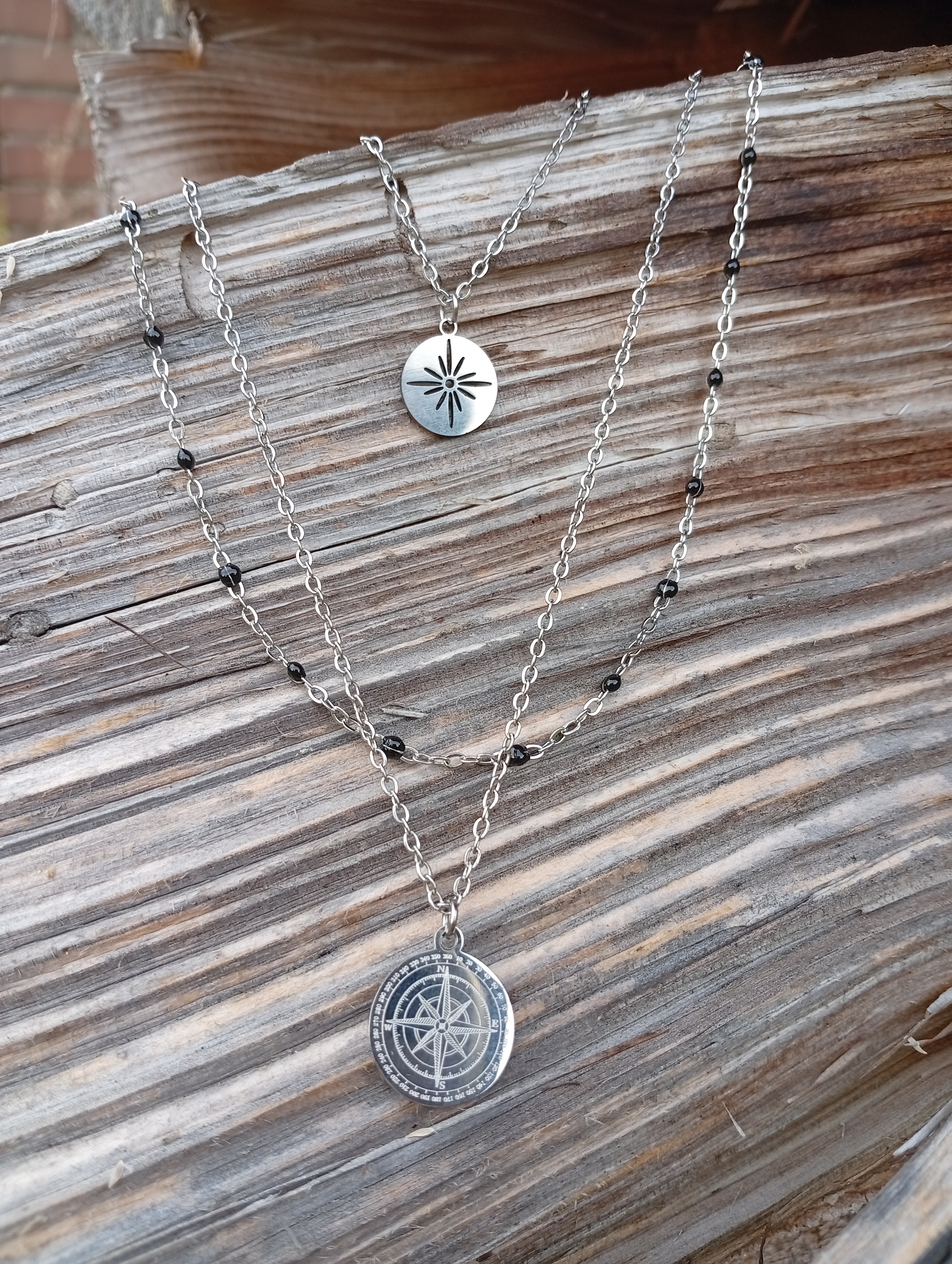 Edelstahlhalskette "Wegweiser"