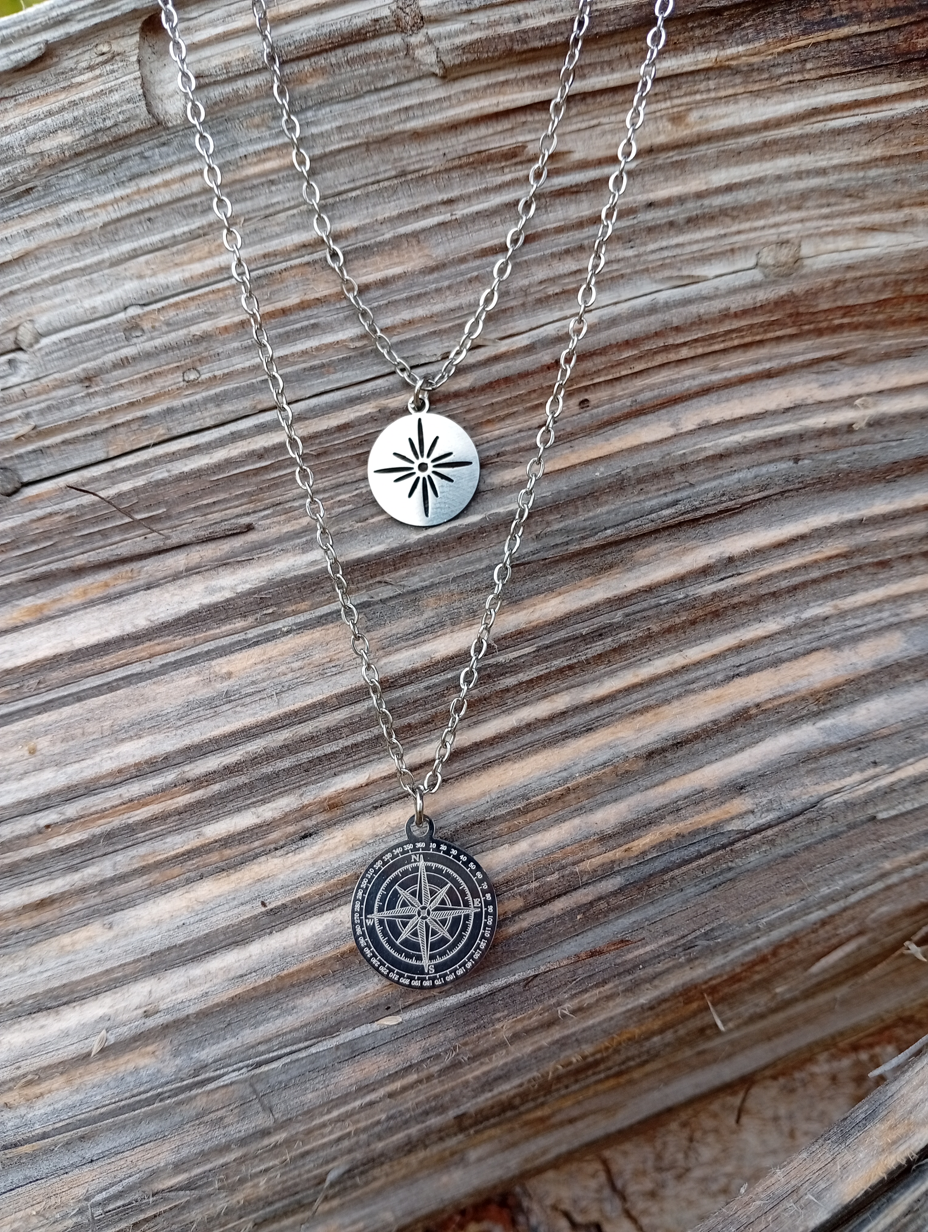 Edelstahlhalskette "Wegweiser"