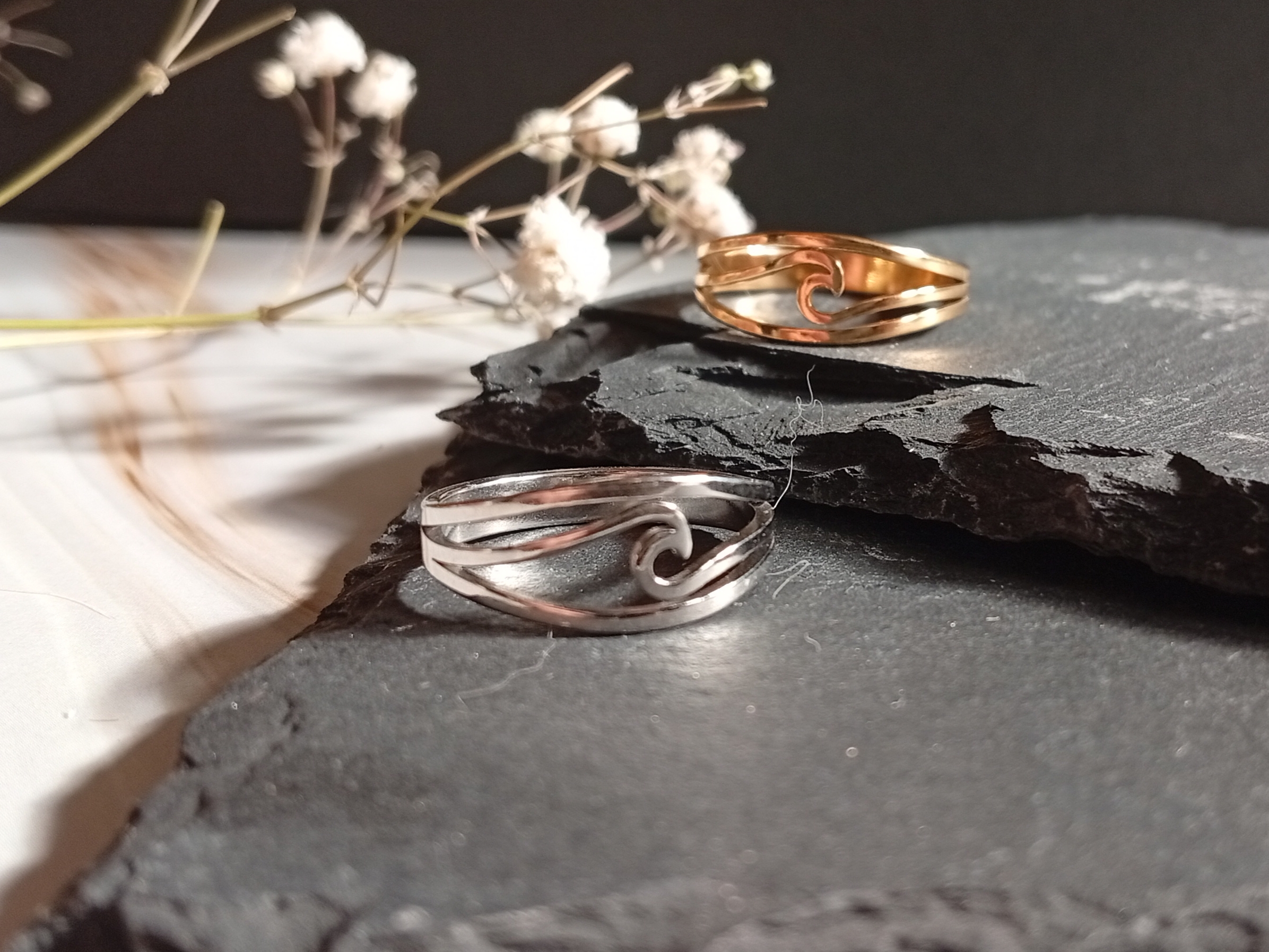 Edelstahl-Ring "Welle"