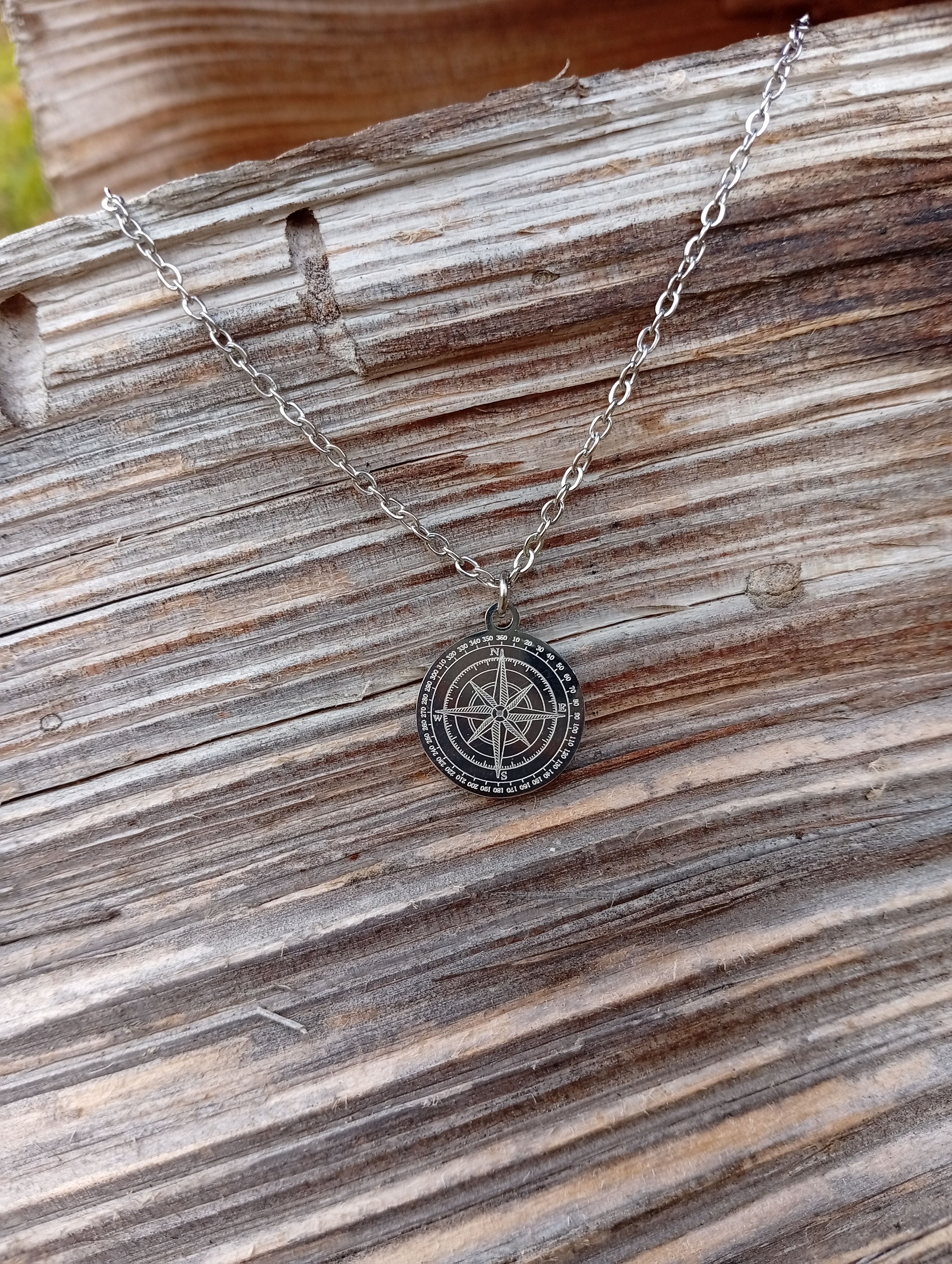 Edelstahlhalskette "Wegweiser"