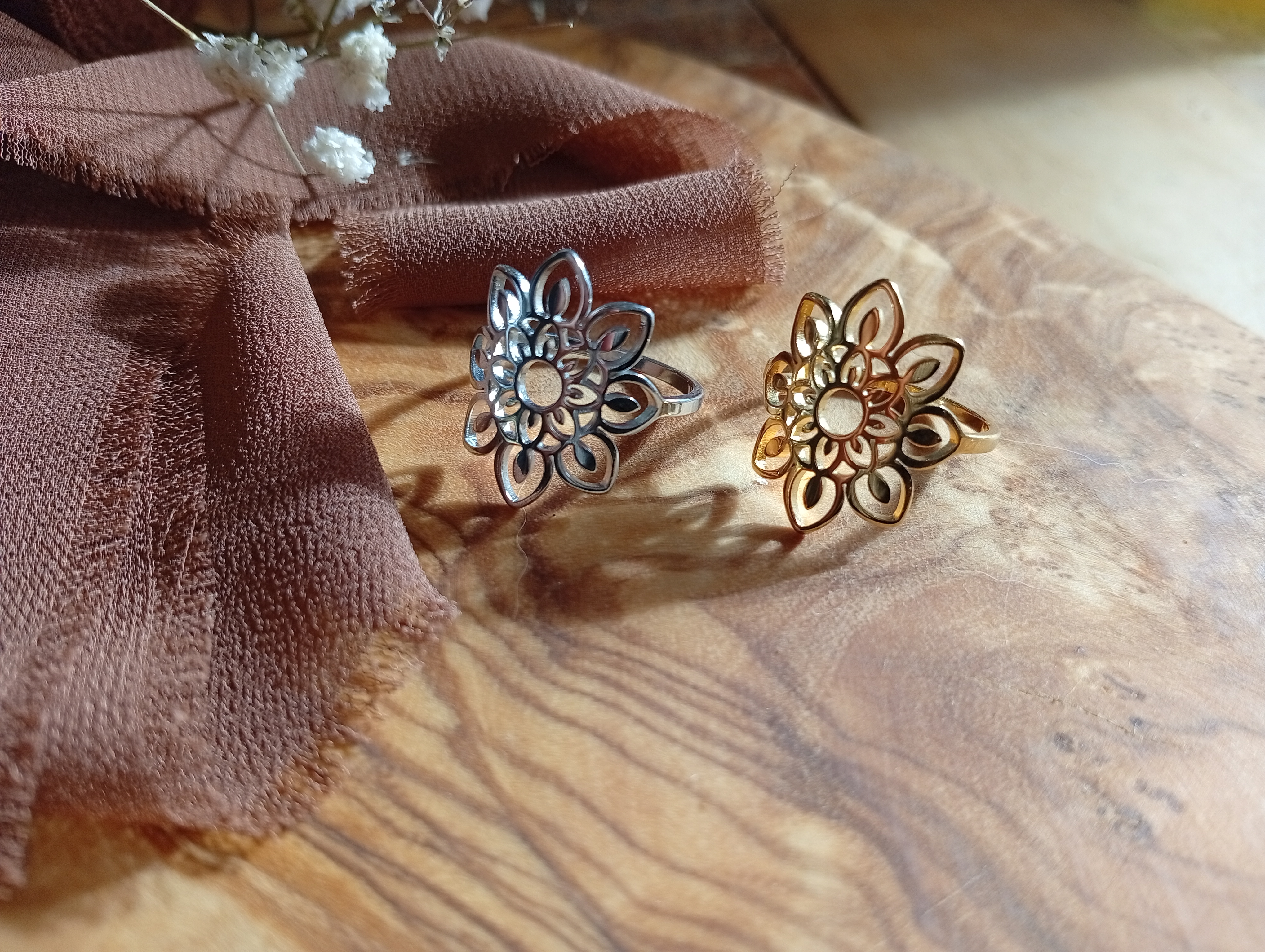 Edelstahl-Ring "Mandala"