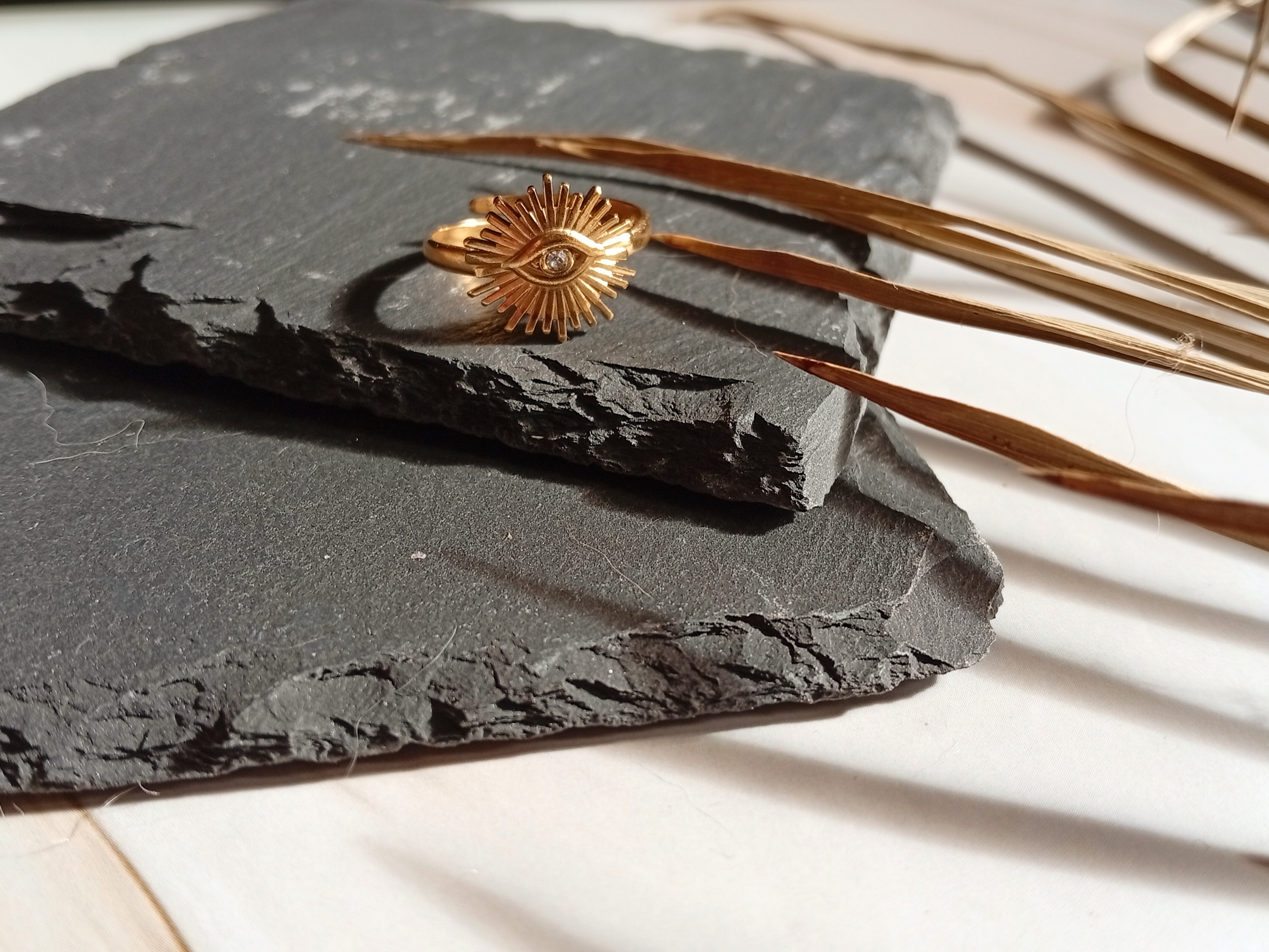 Edelstahl-Ring vergoldet "Amari"