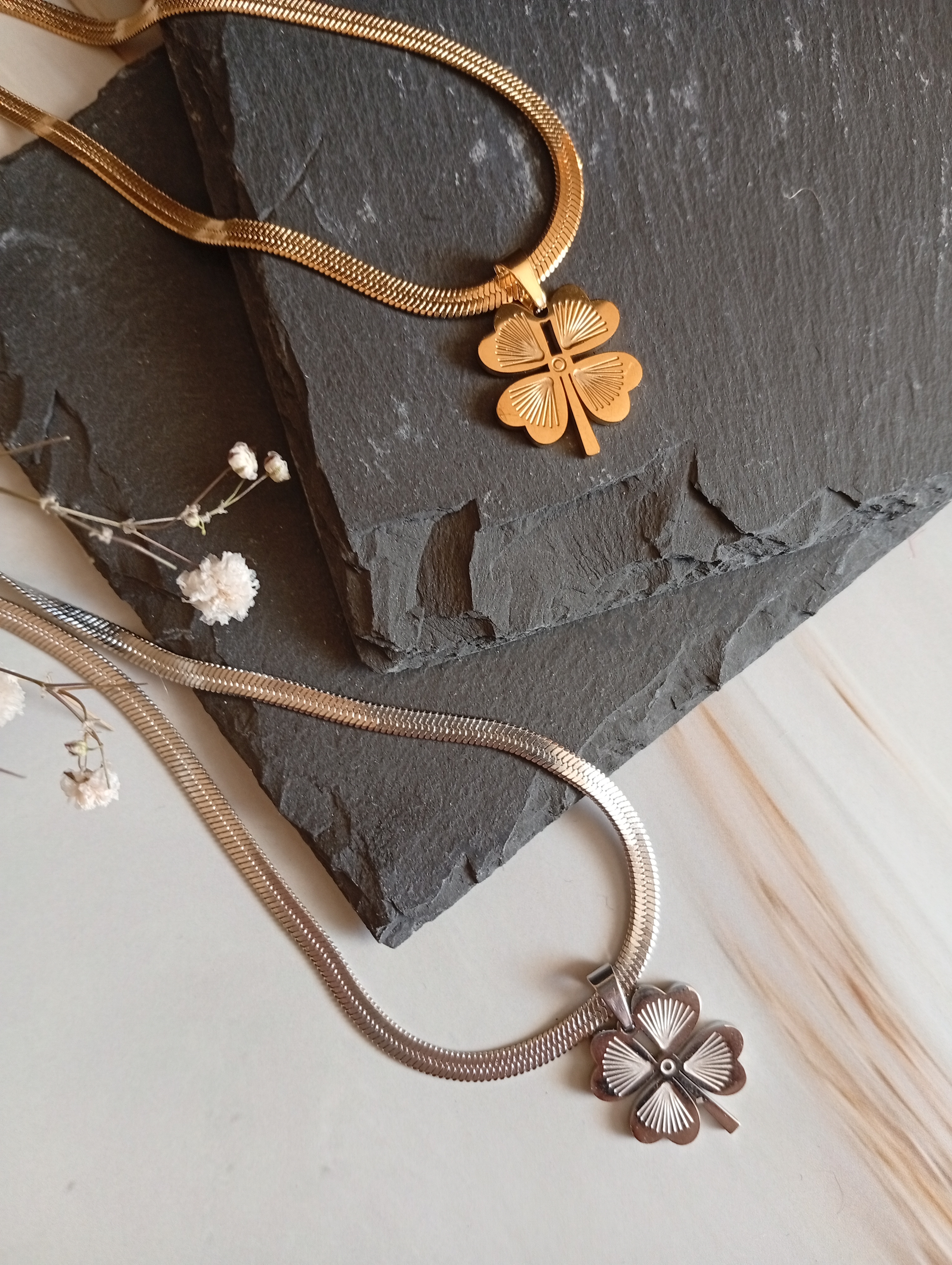 Edelstahl-Halskette "Glücksbringer"