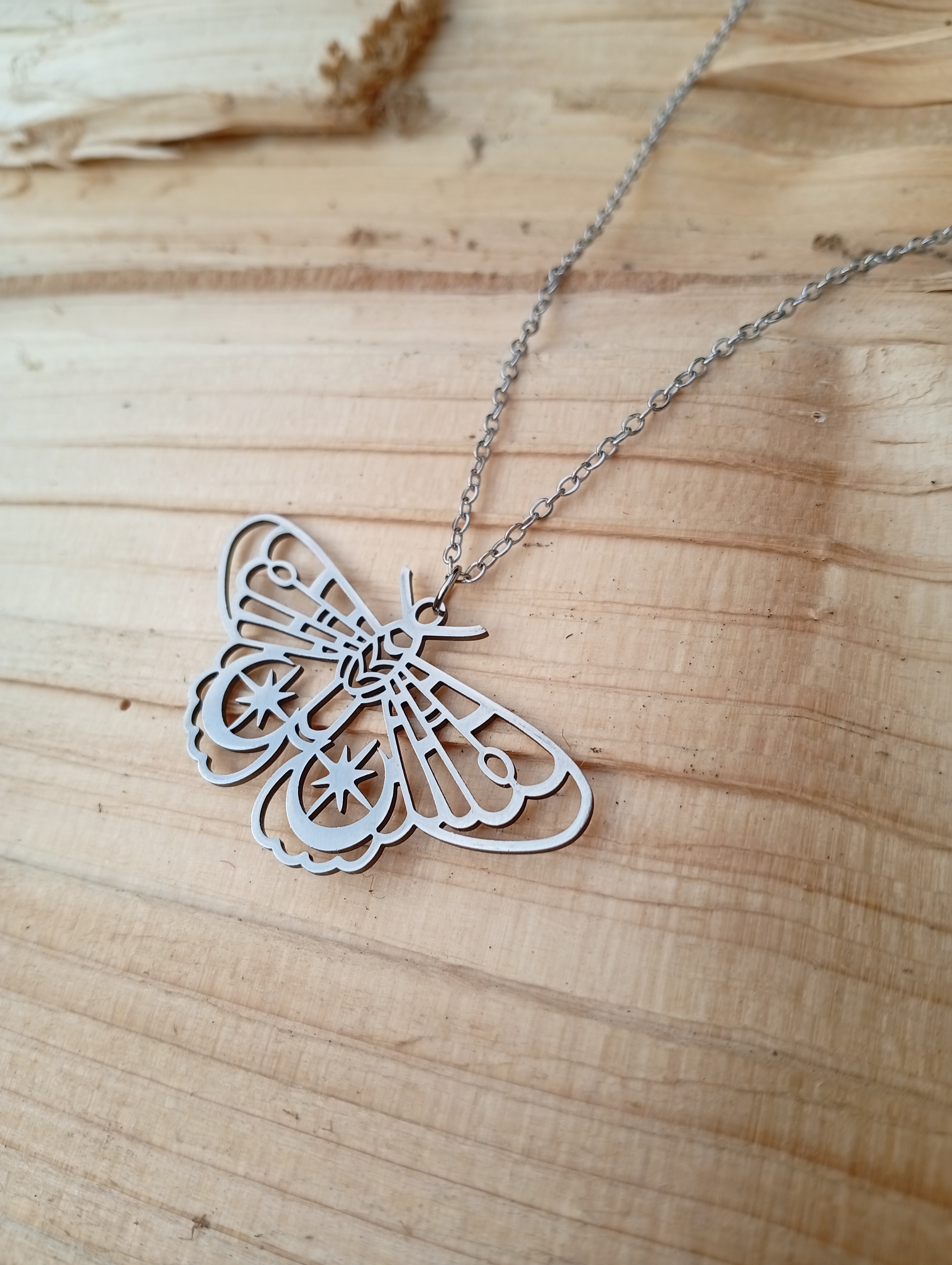 Edelstahlhalskette "Schmetterling"