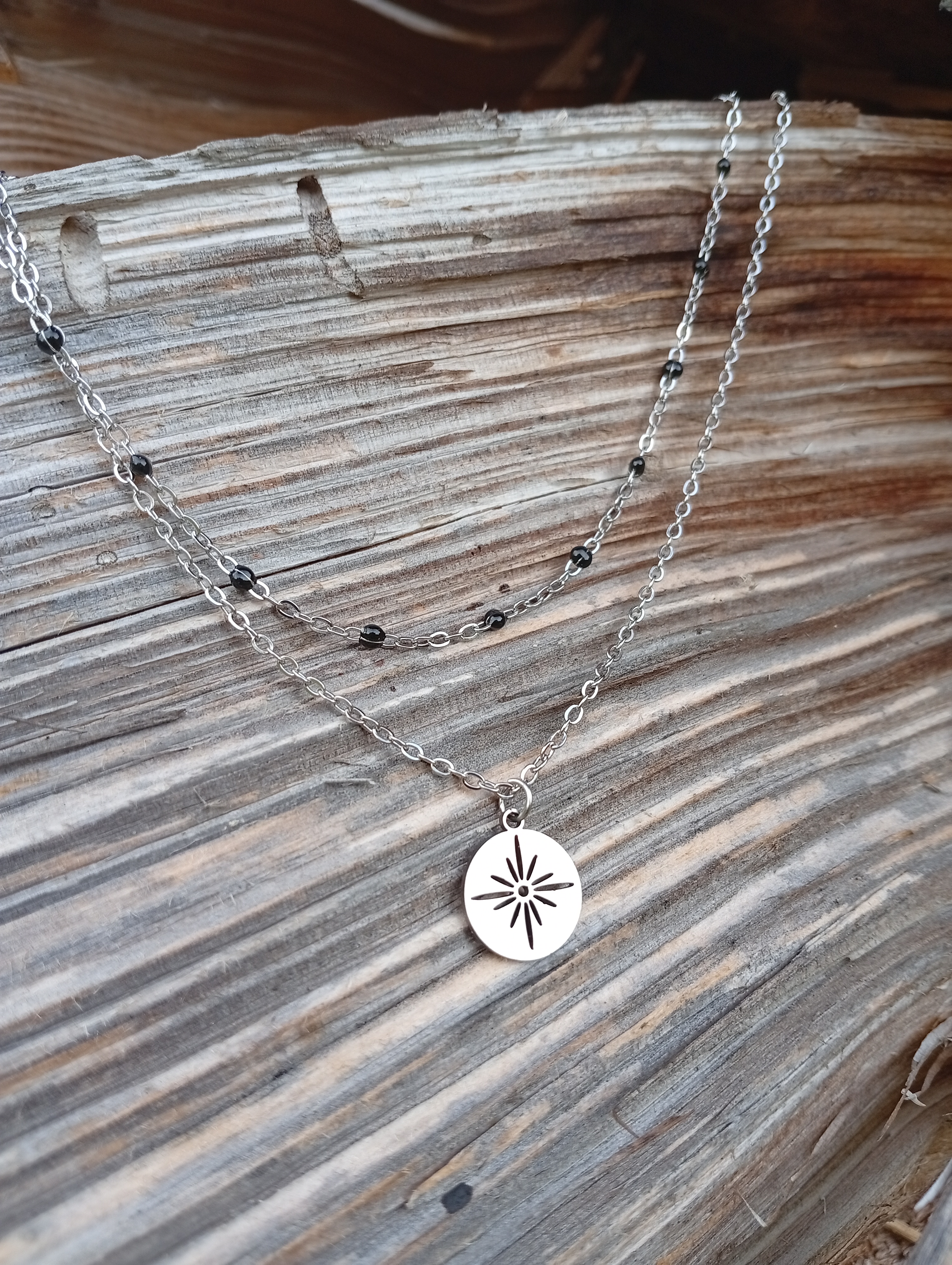 Edelstahlhalskette "Nordstern"