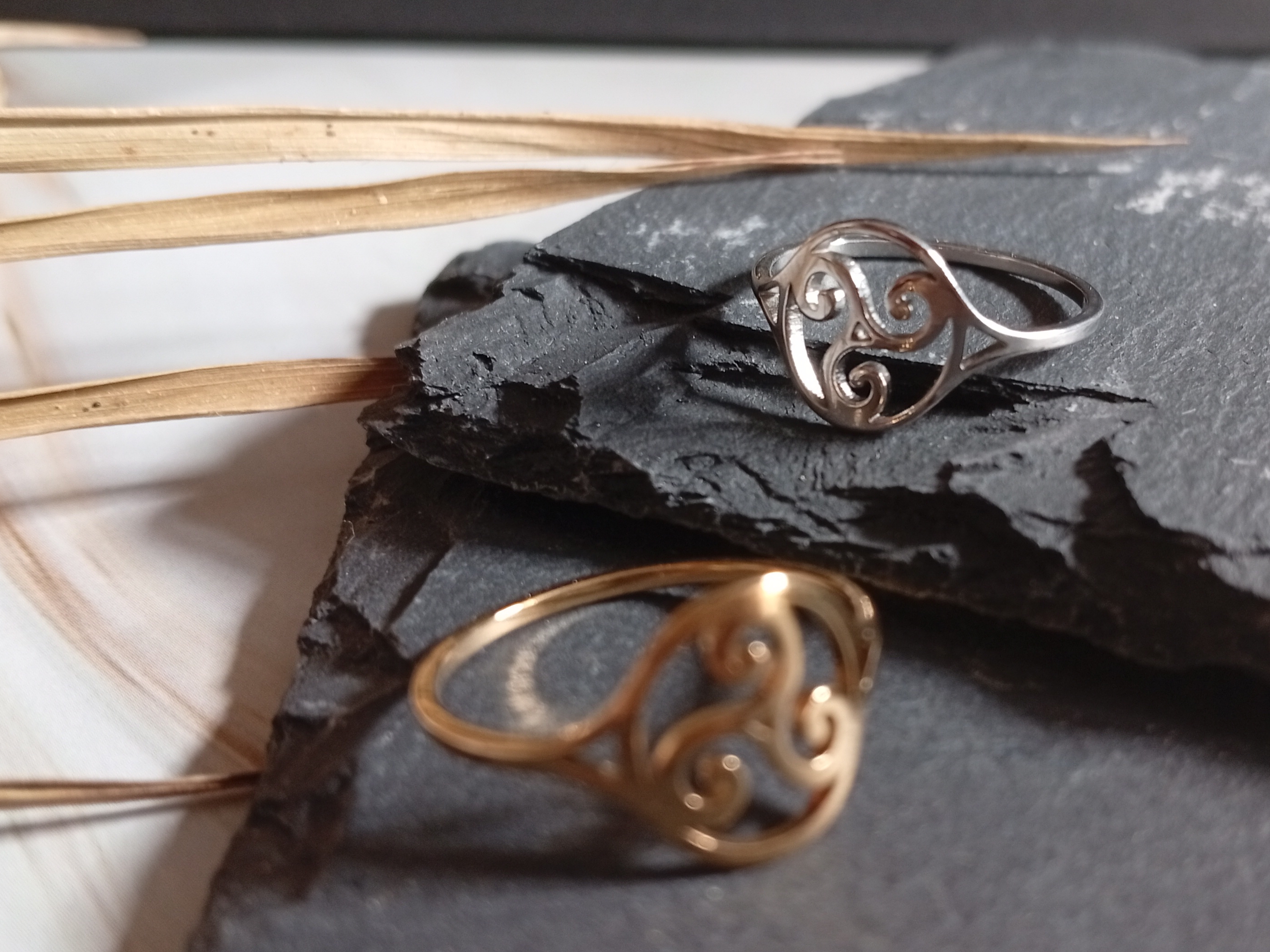 Edelstahl-Ring " Triskele"