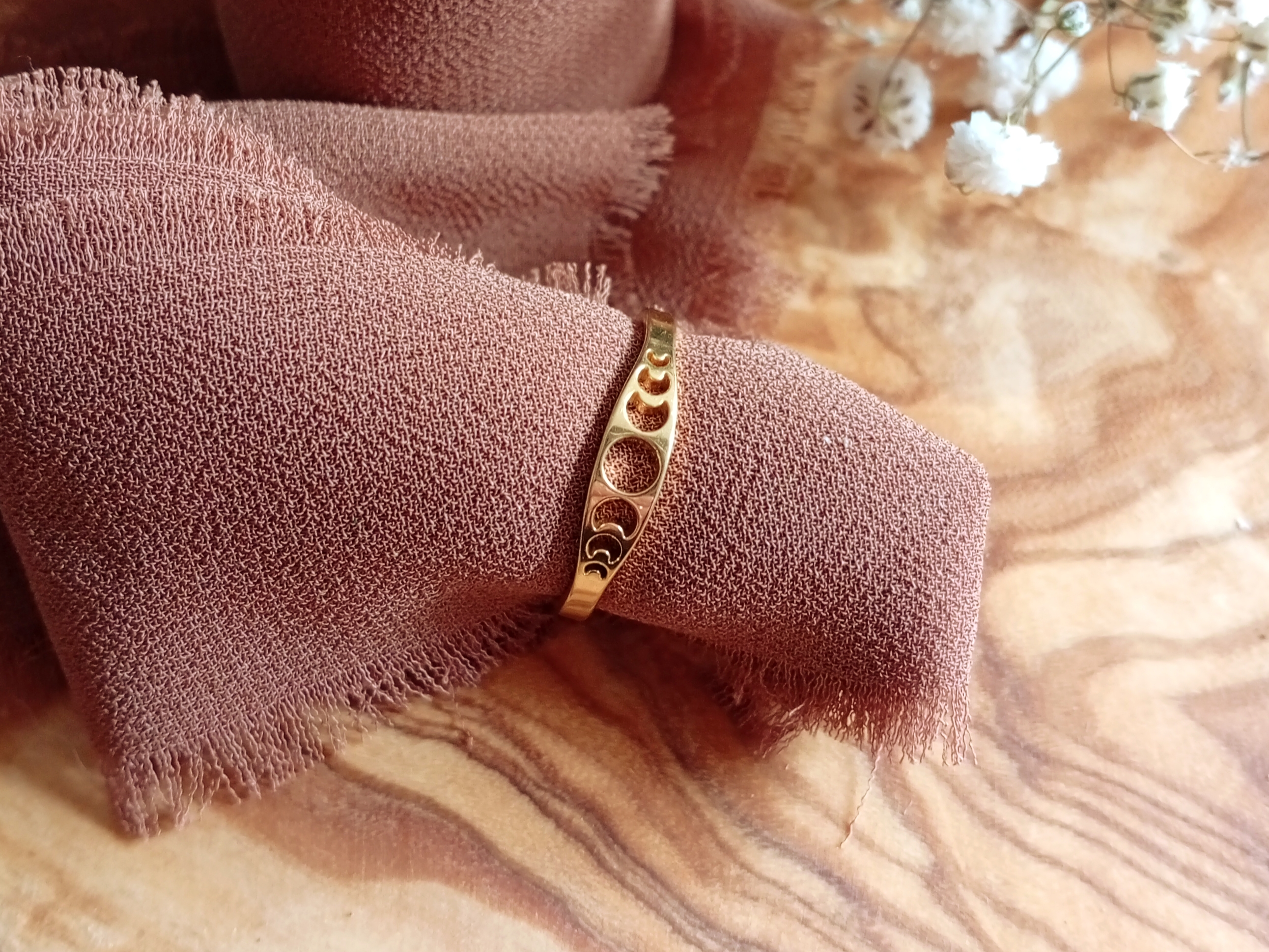 Edelstahl-Ring "Mondphasen"