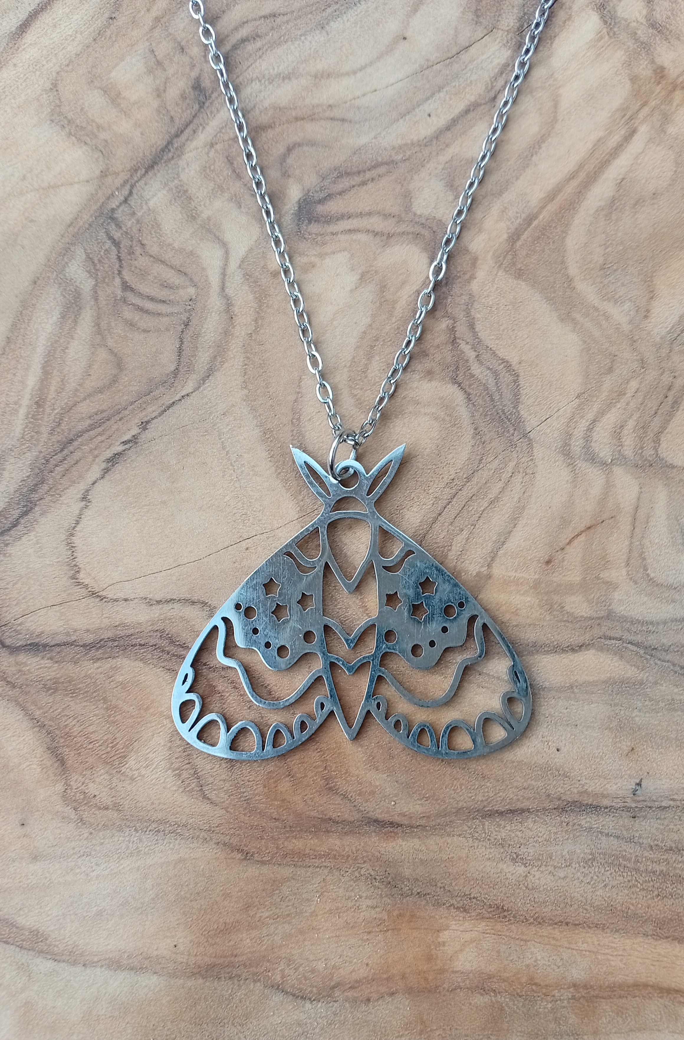 Edelstahlhalskette "Motte"