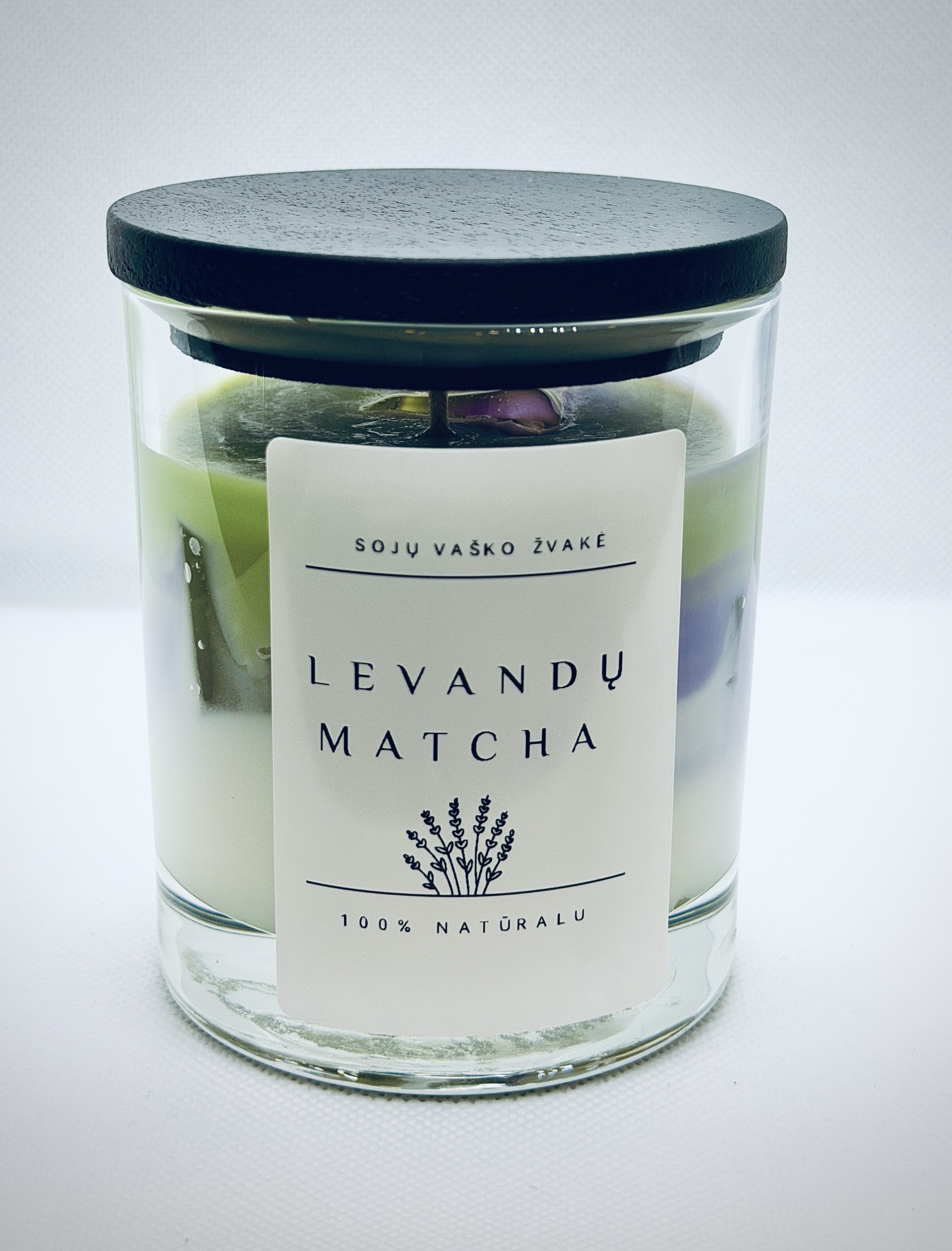 Žvakė - šalta levandų matcha
