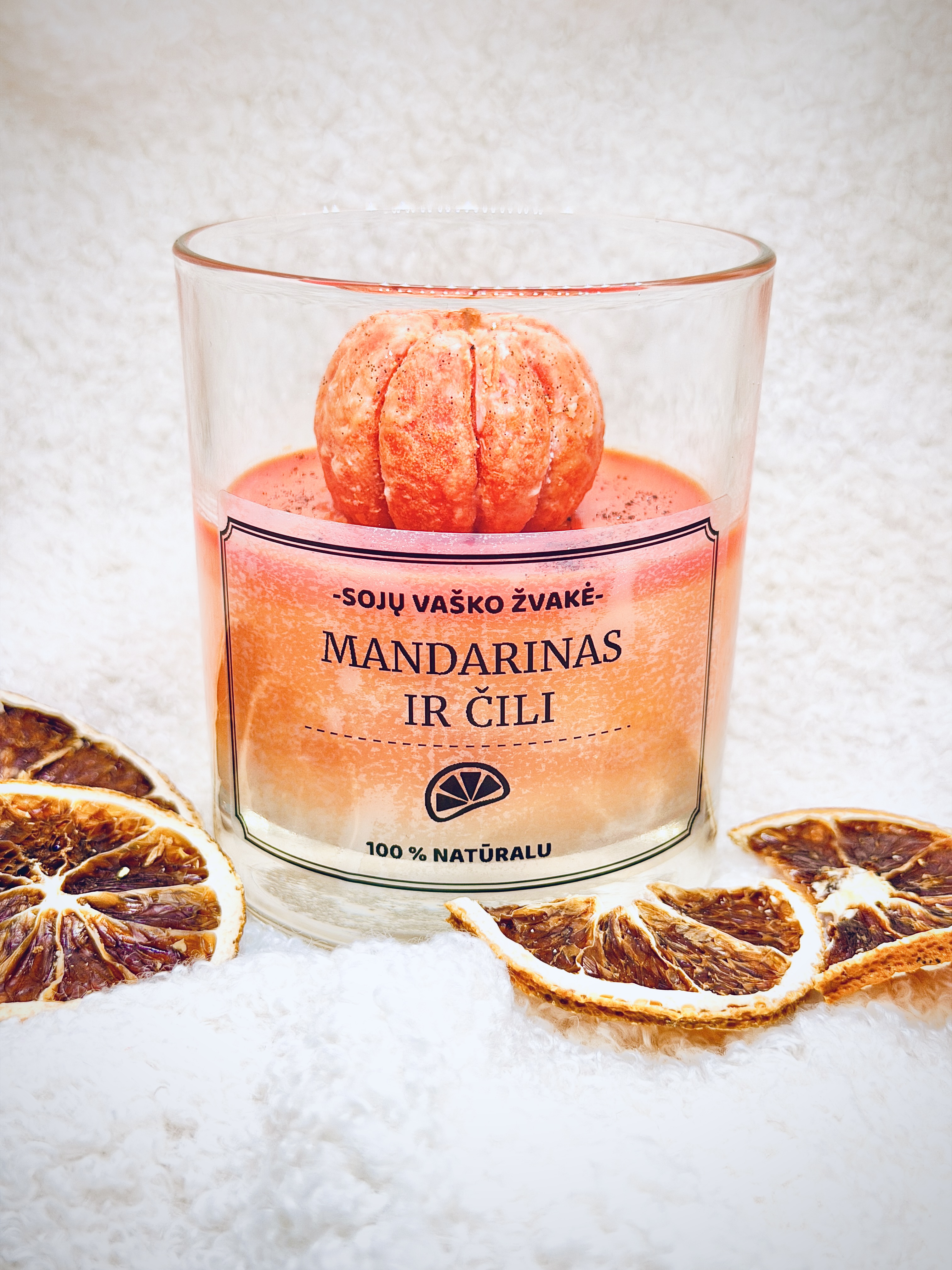 Žvakė - mandarinai ir čili