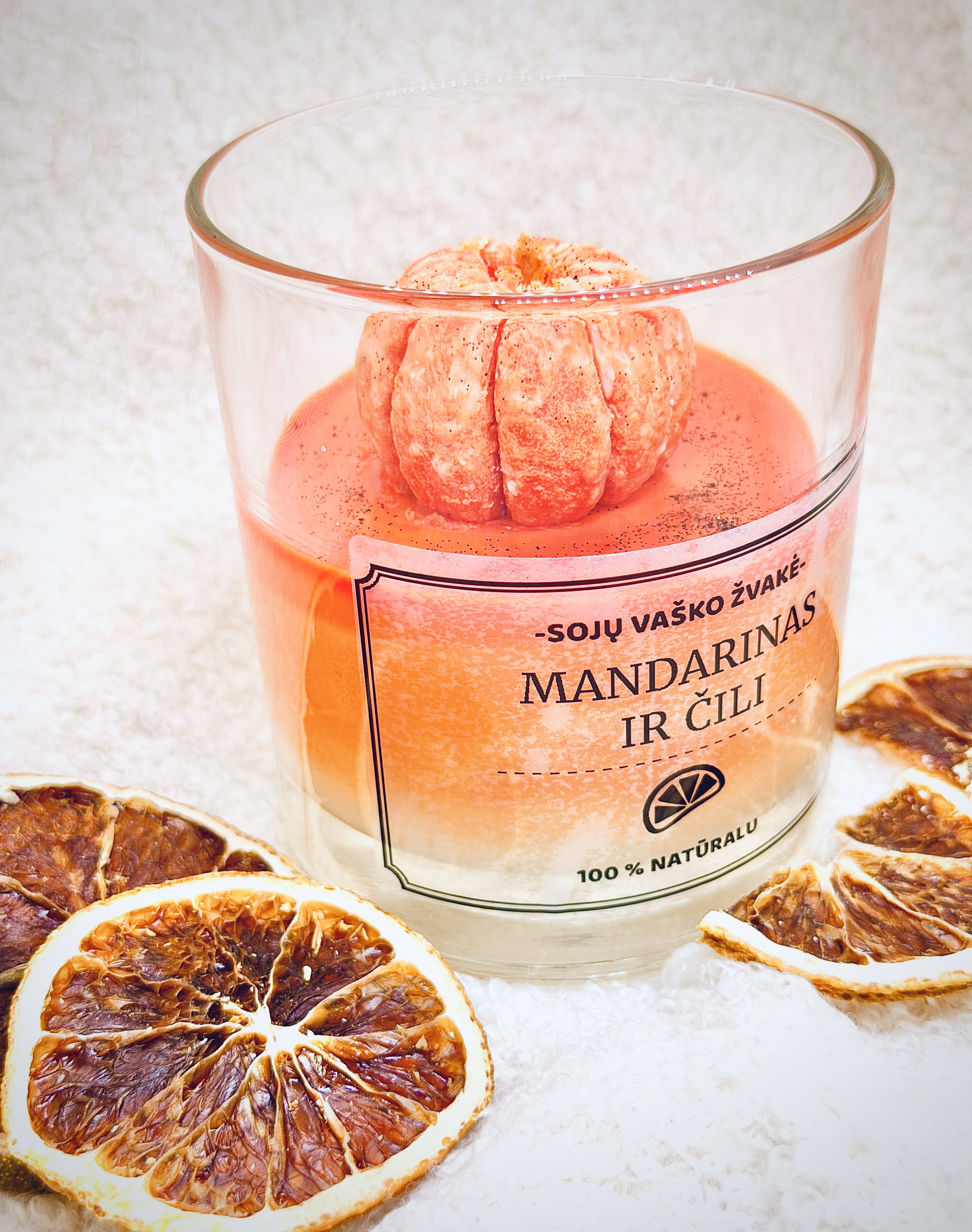 Žvakė - mandarinai ir čili