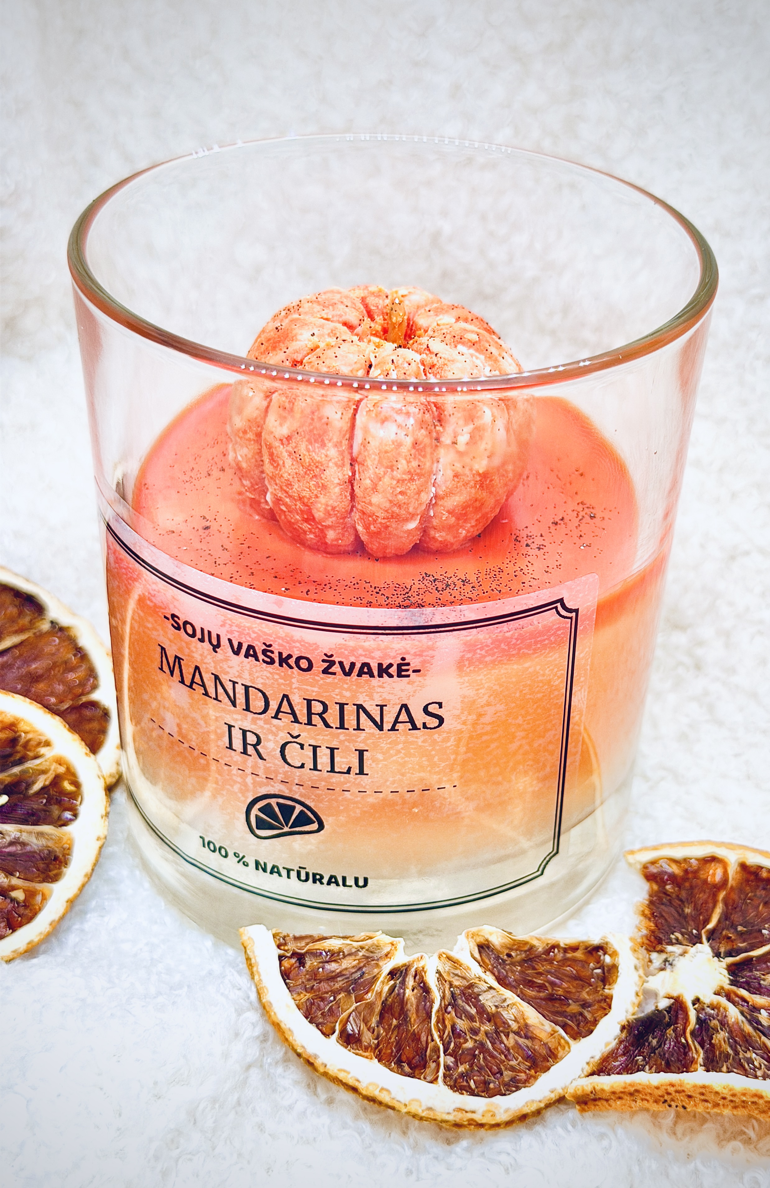 Žvakė - mandarinai ir čili
