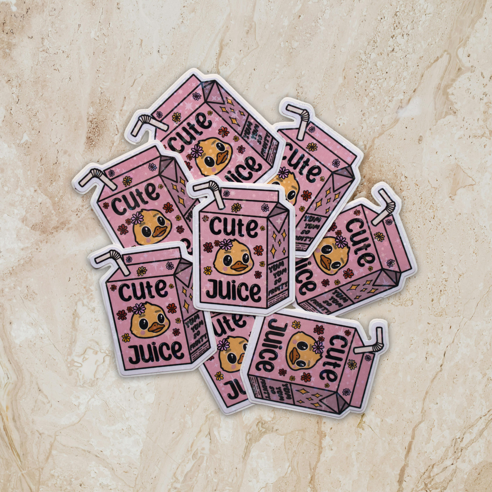 Cute Juice Duck Sticker
