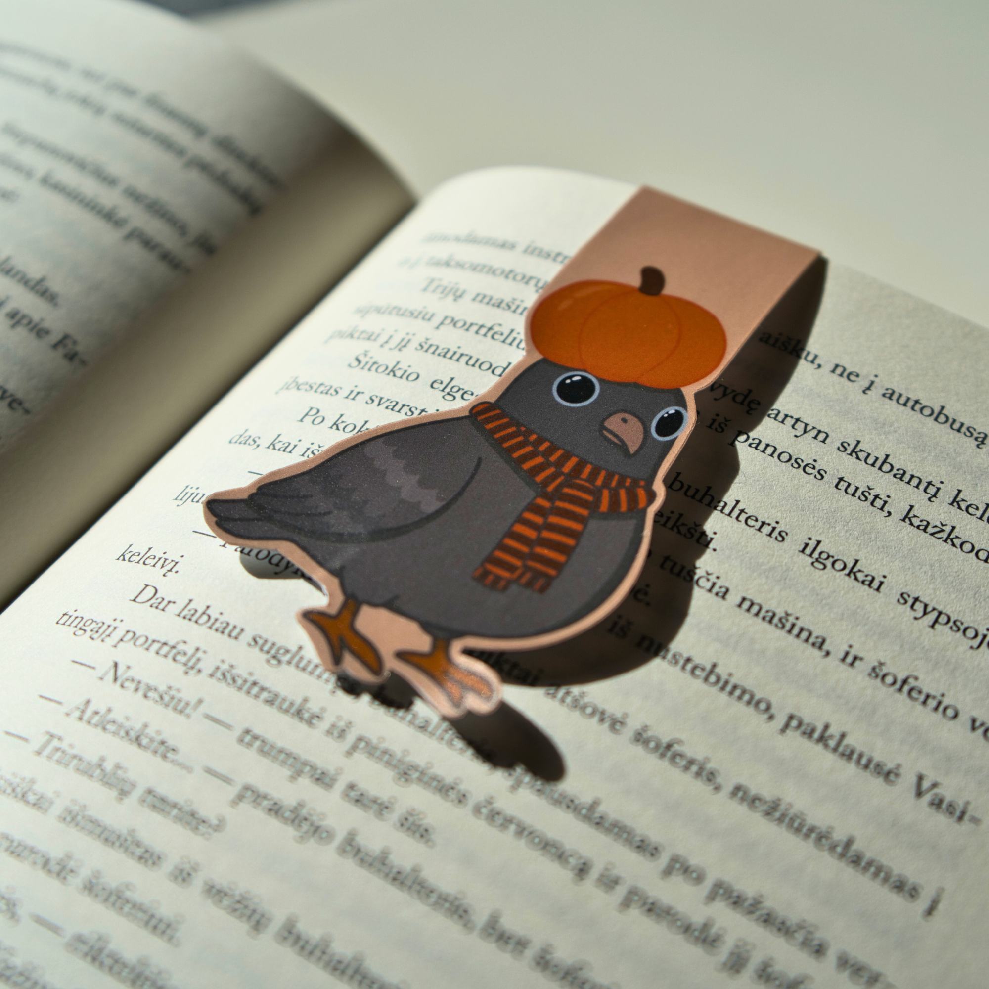 Pumpkin Pigeon Magnetic Bookmark