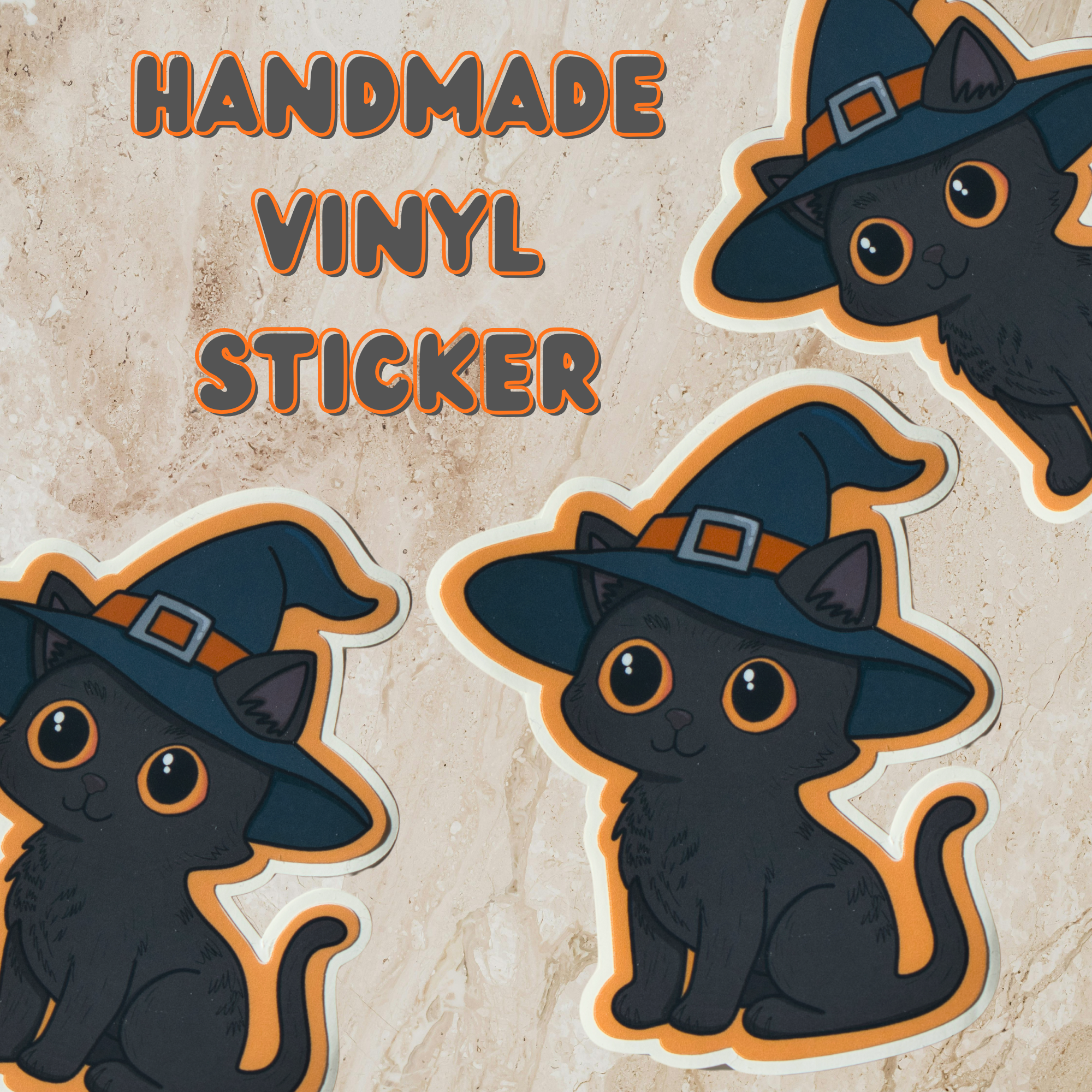 Witchy Cat Vinyl Sticker
