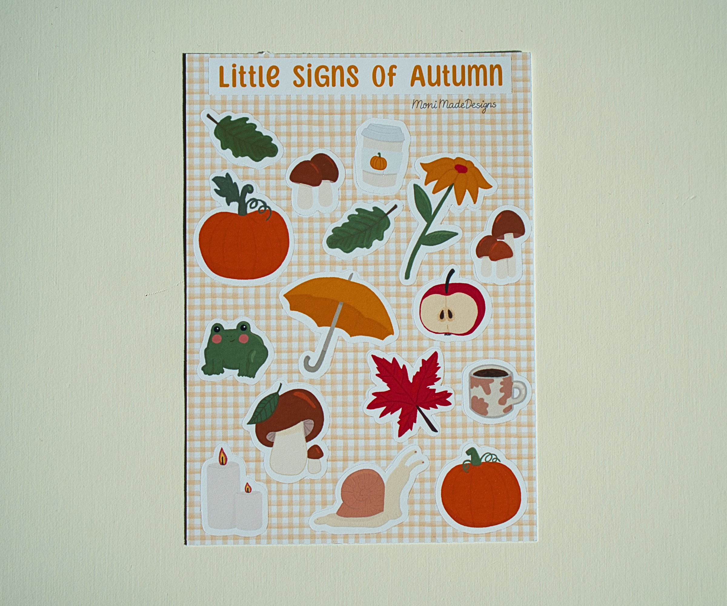 Cottagecore Fall Sticker Sheet 