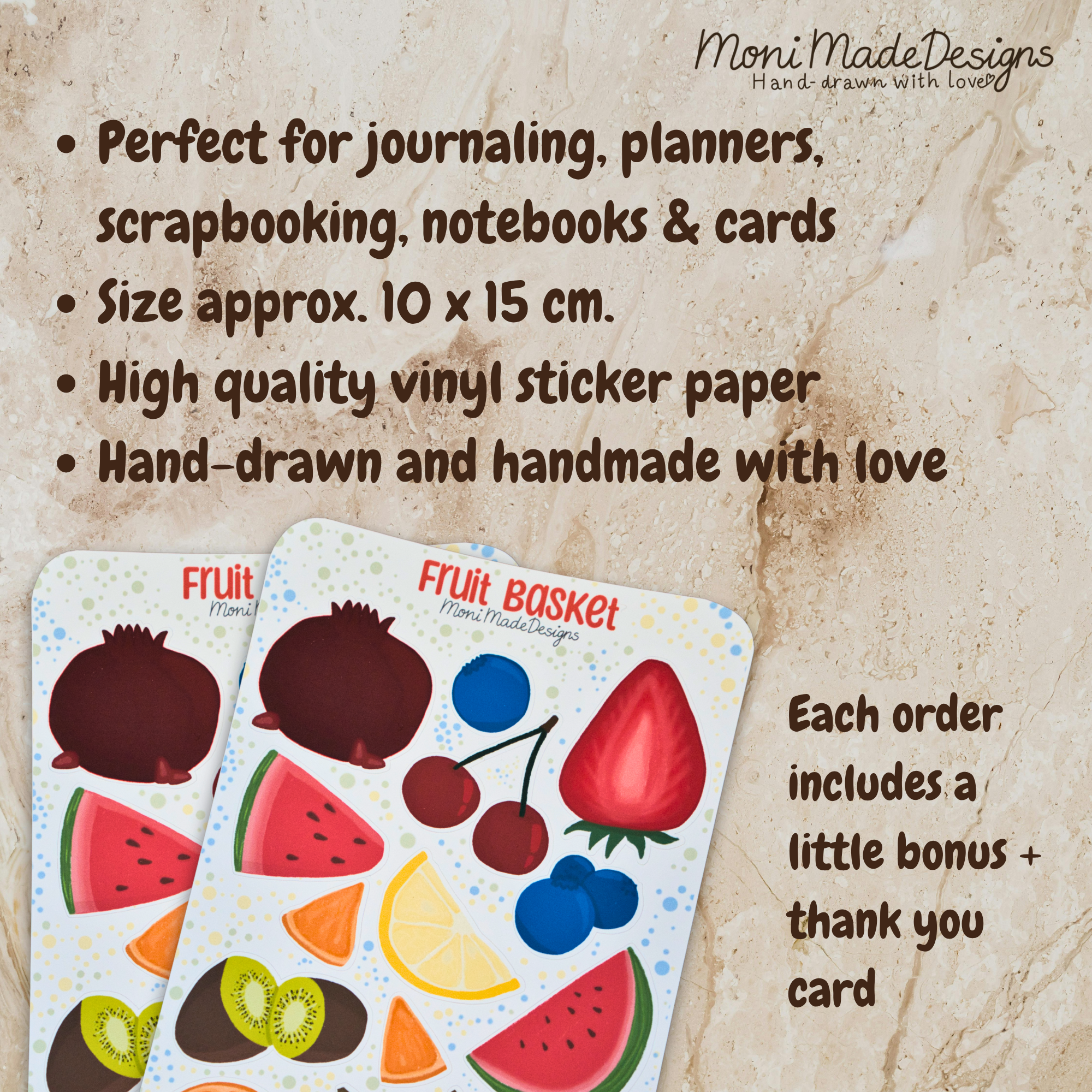 Fruit Basket sticker sheet