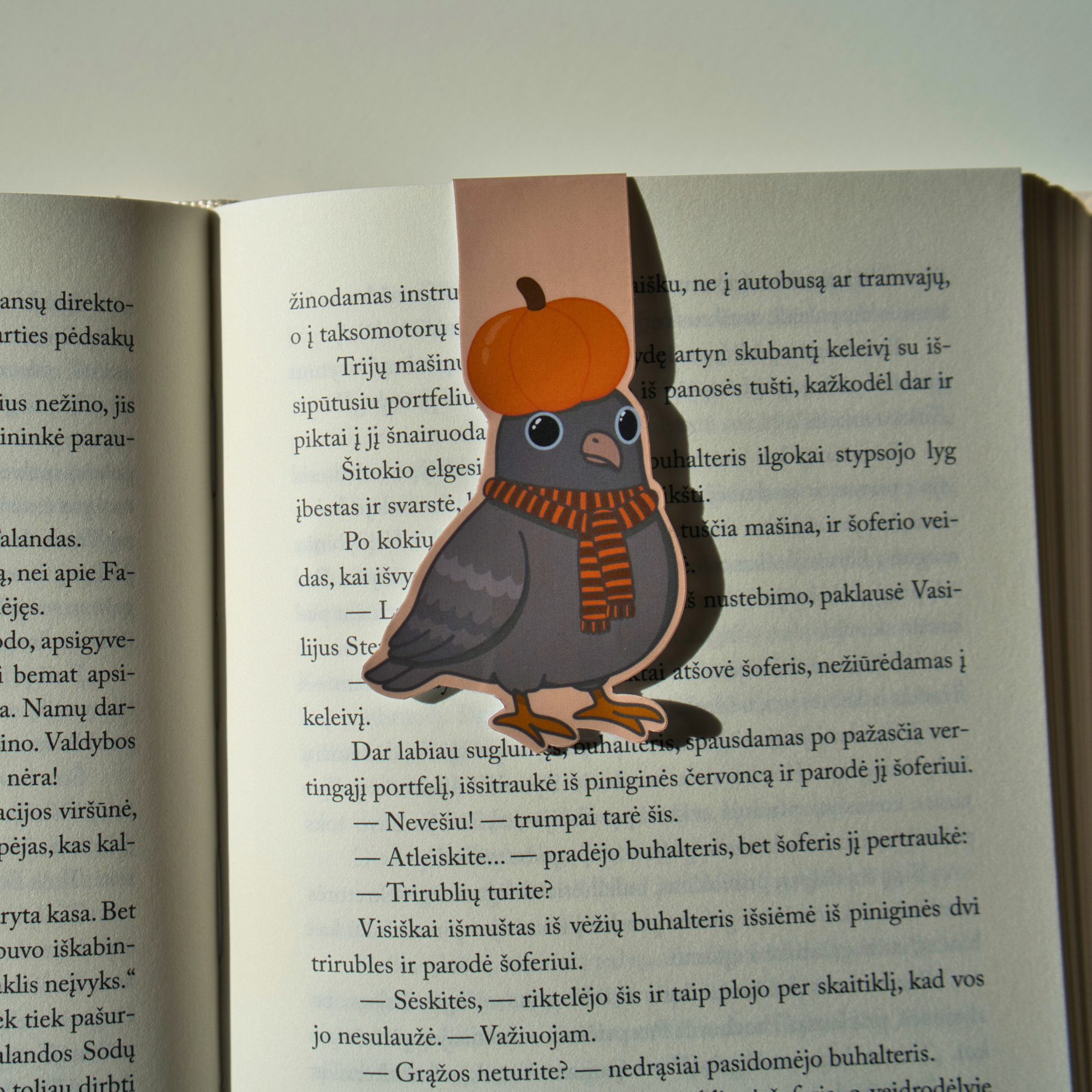 Pumpkin Pigeon Magnetic Bookmark