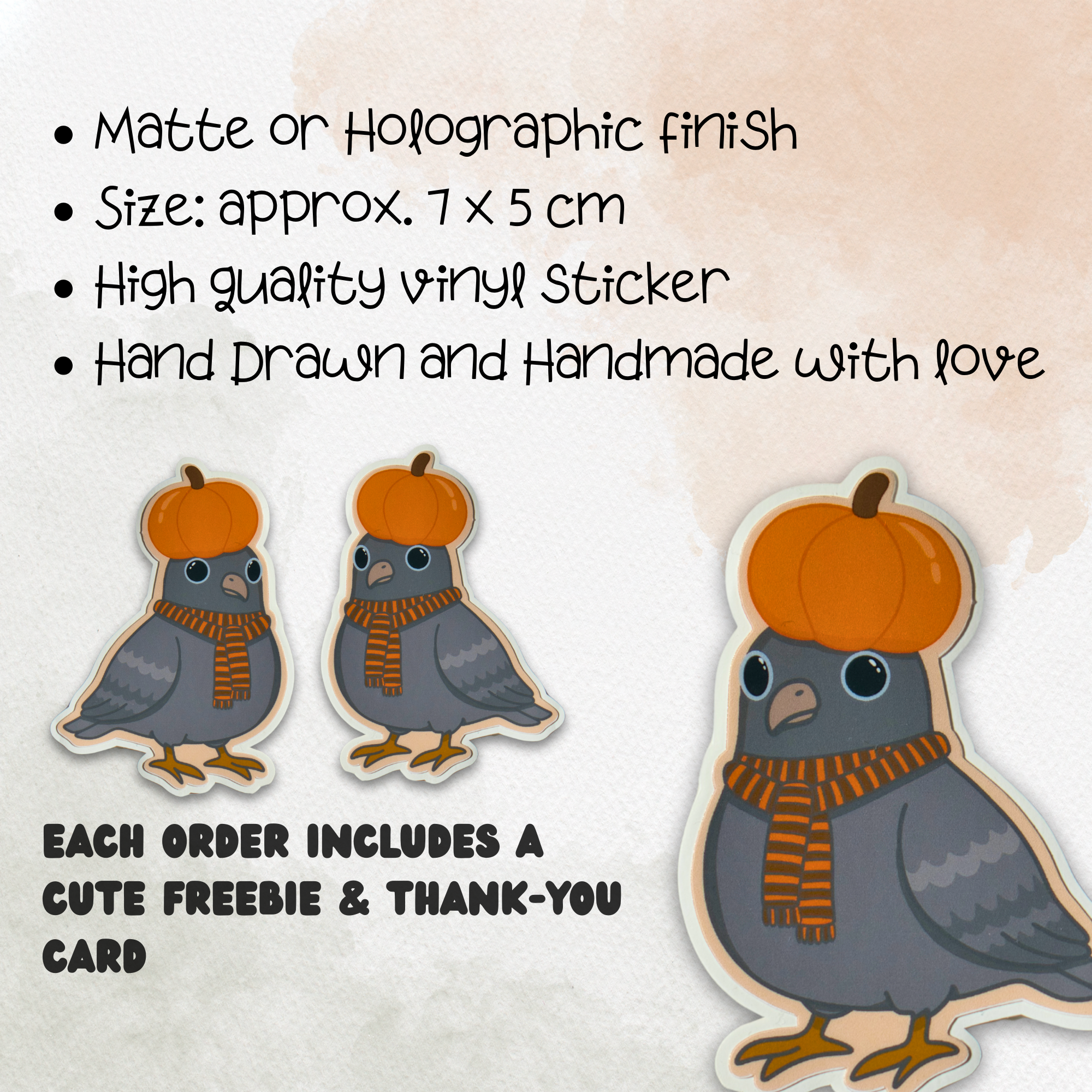 Autumn Pigeon Sticker 