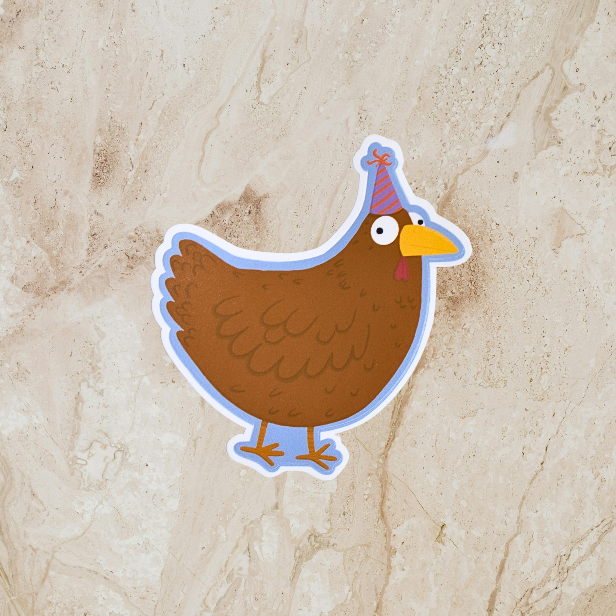 Funny Party Hen Sticker